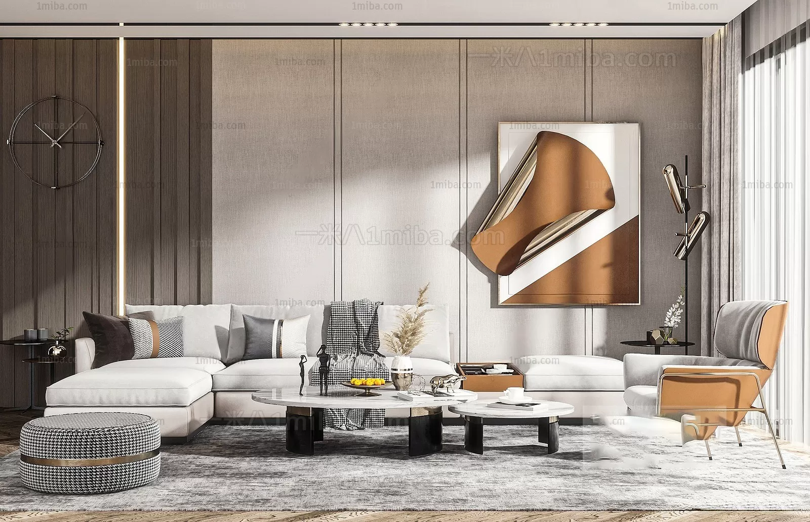 Living Room – Modern Interior Design – 3D Models – 106
