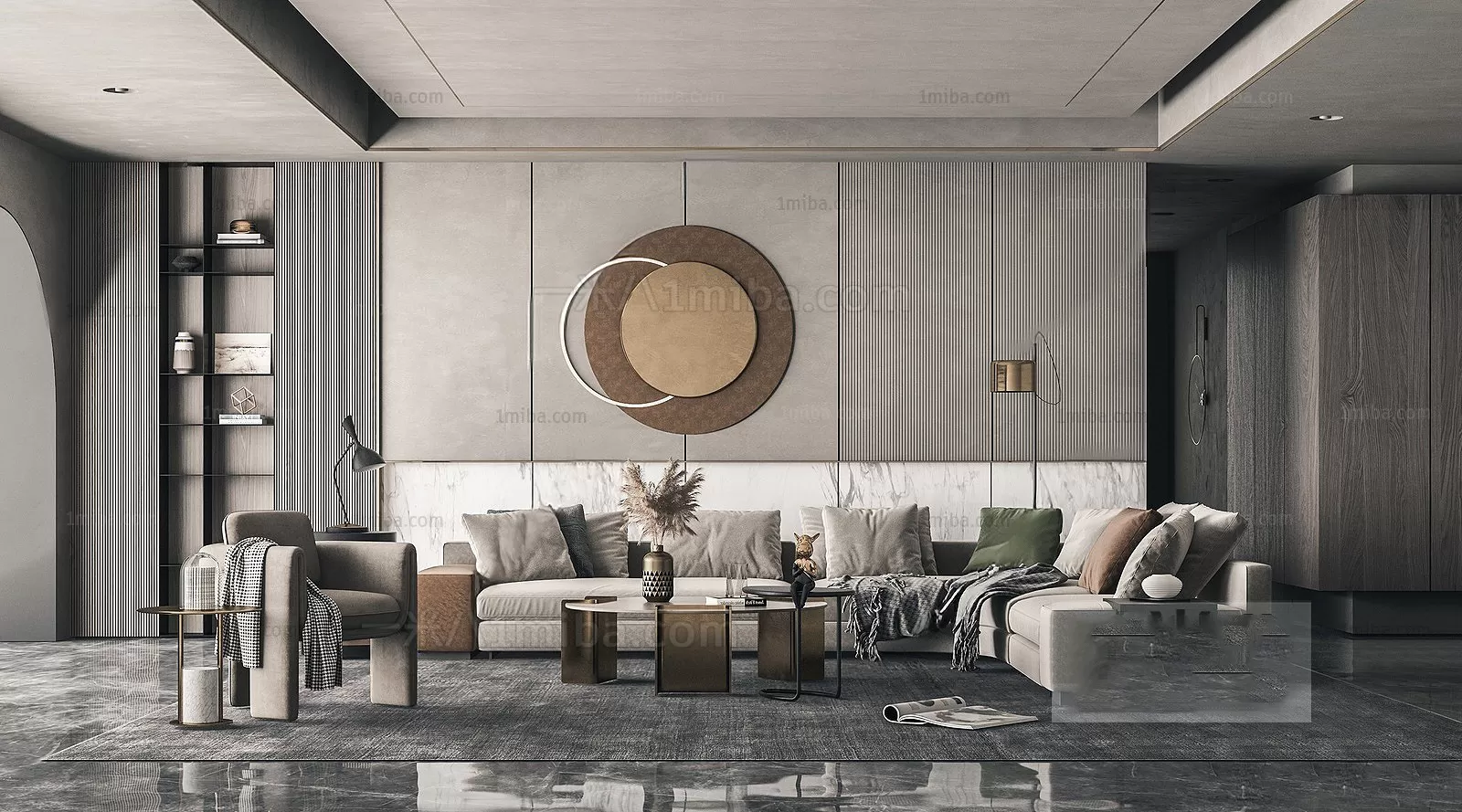 Living Room – Modern Interior Design – 3D Models – 107