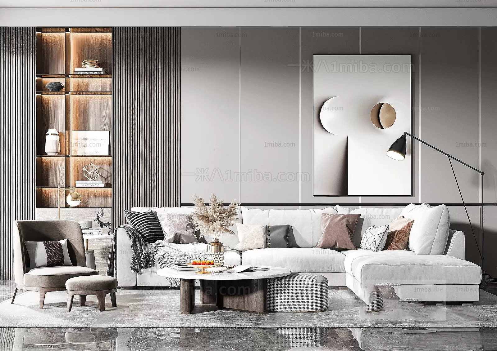 Living Room – Modern Interior Design – 3D Models – 113