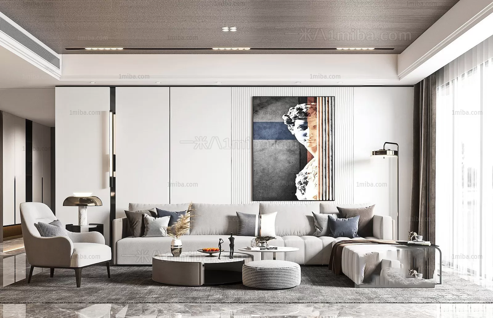 Living Room – Modern Interior Design – 3D Models – 121