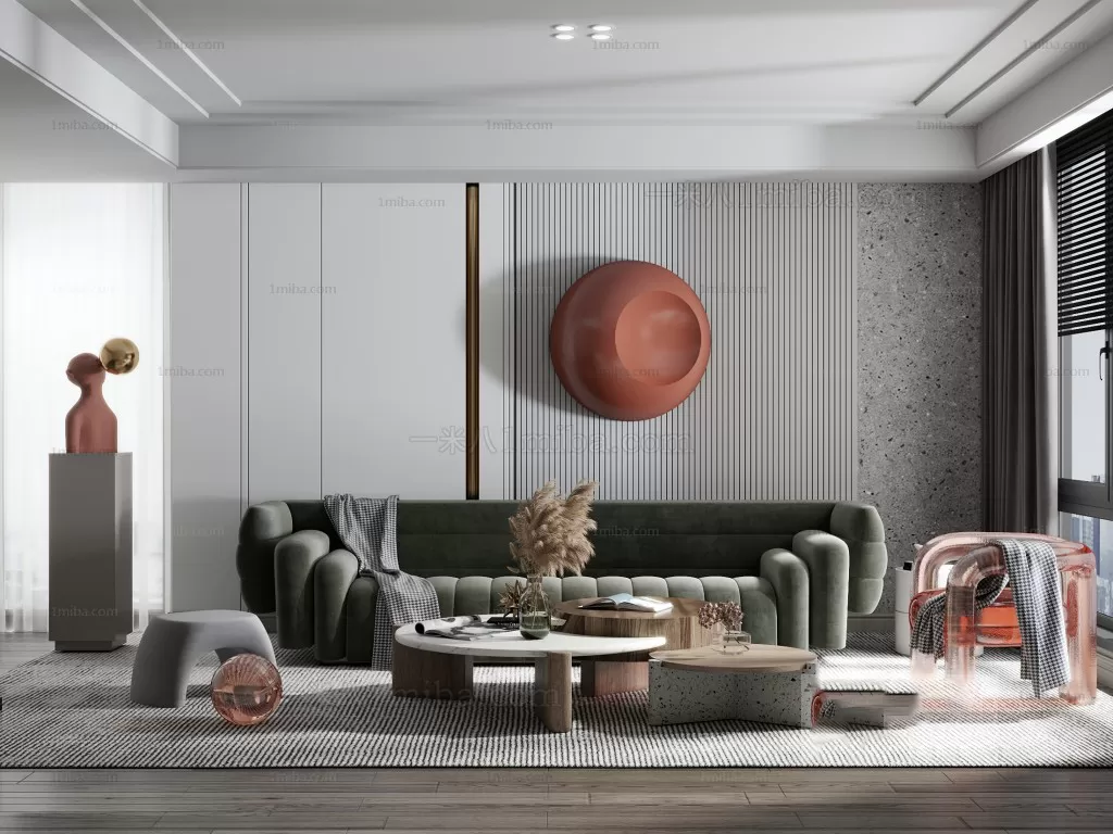 Living Room – Modern Interior Design – 3D Models – 122