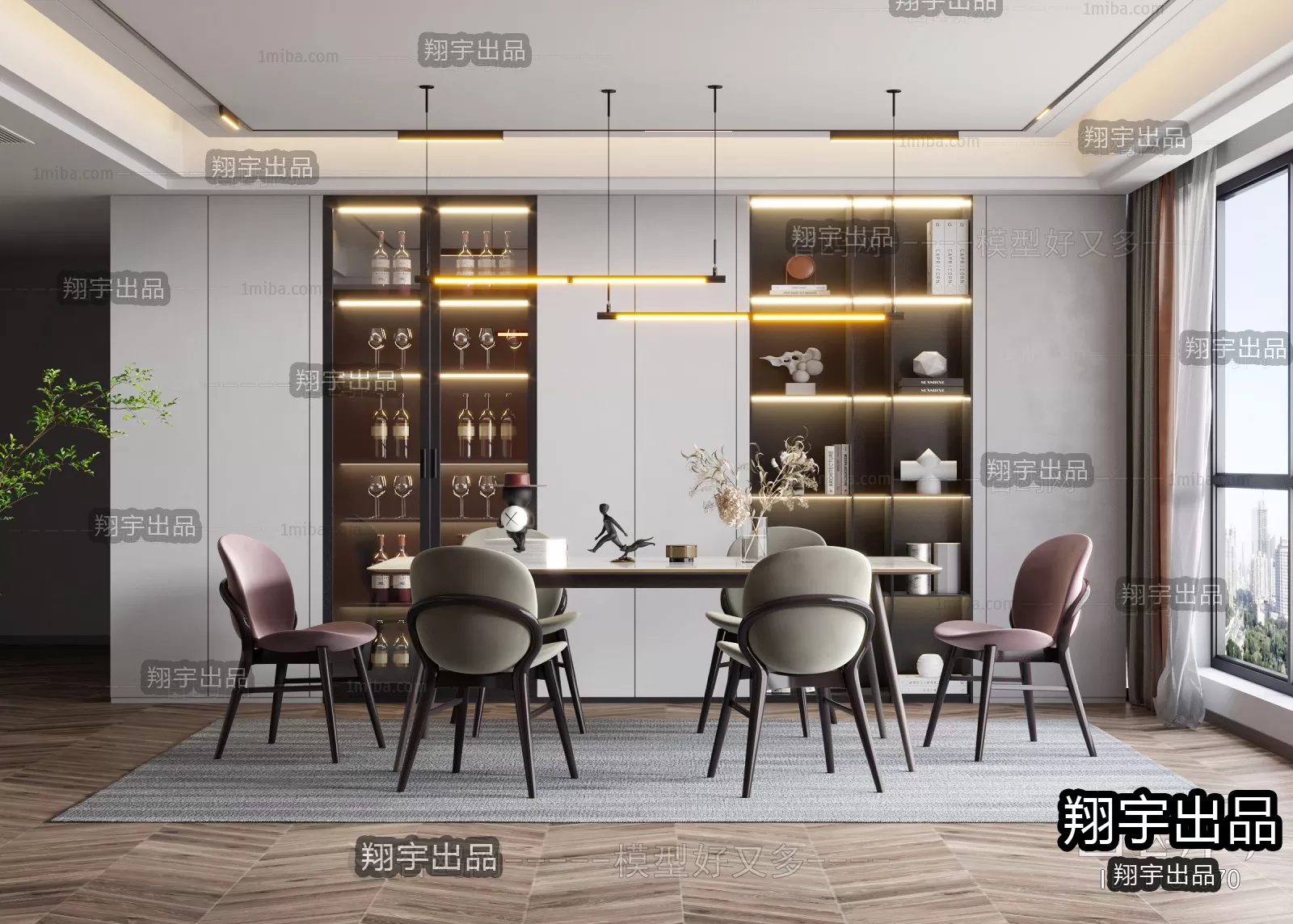 Dining Room – Modern Interior Design – 3D Models – 022 Dining Room – Modern Interior Design – 3D Models – 022