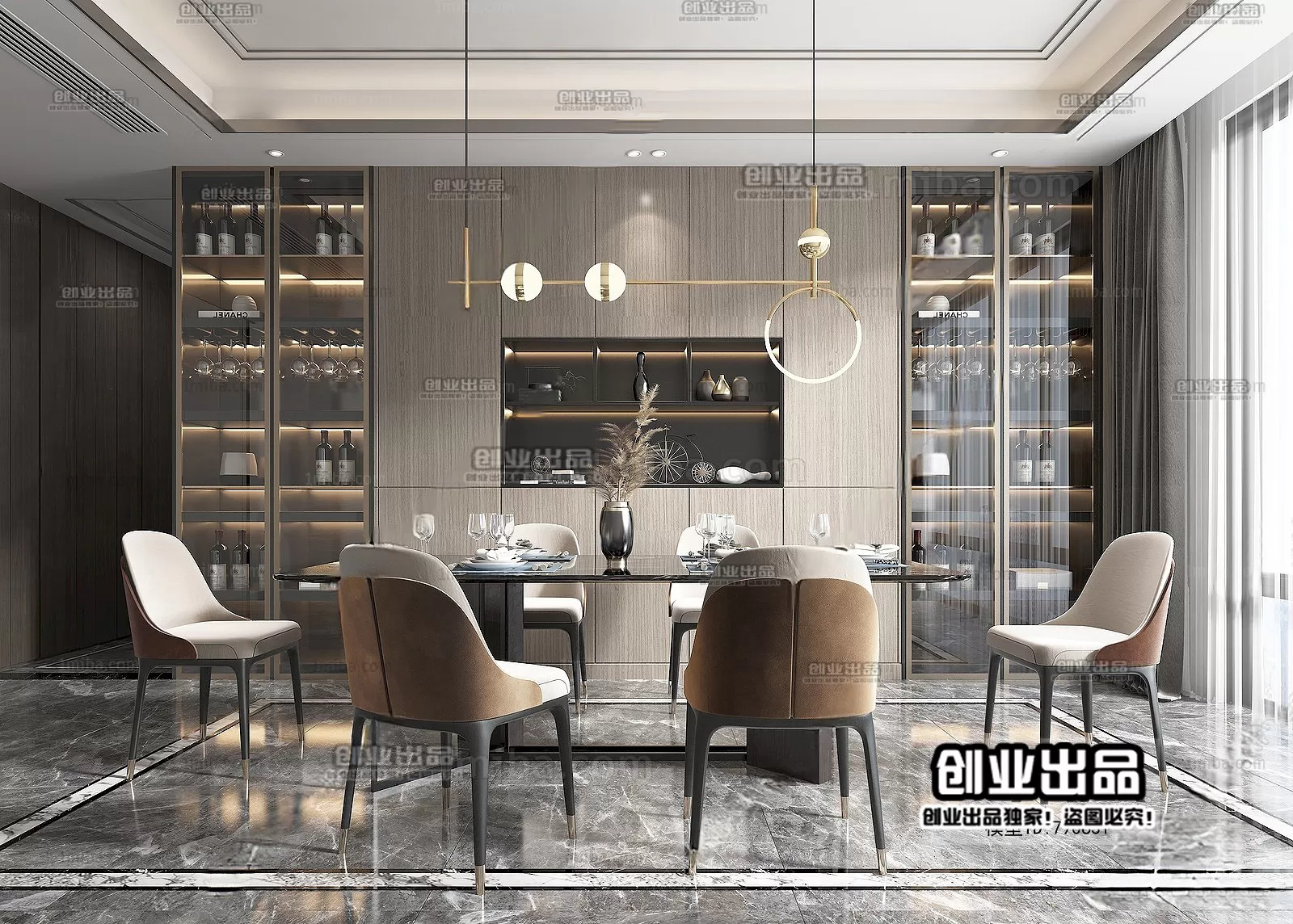 Dining Room – Modern Interior Design – 3D Models – 067 Dining Room – Modern Interior Design – 3D Models – 067