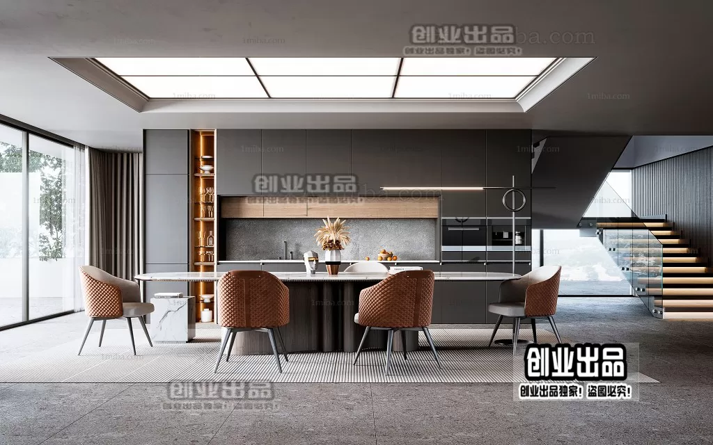 Dining Room – Modern Interior Design – 3D Models – 073 Dining Room – Modern Interior Design – 3D Models – 073