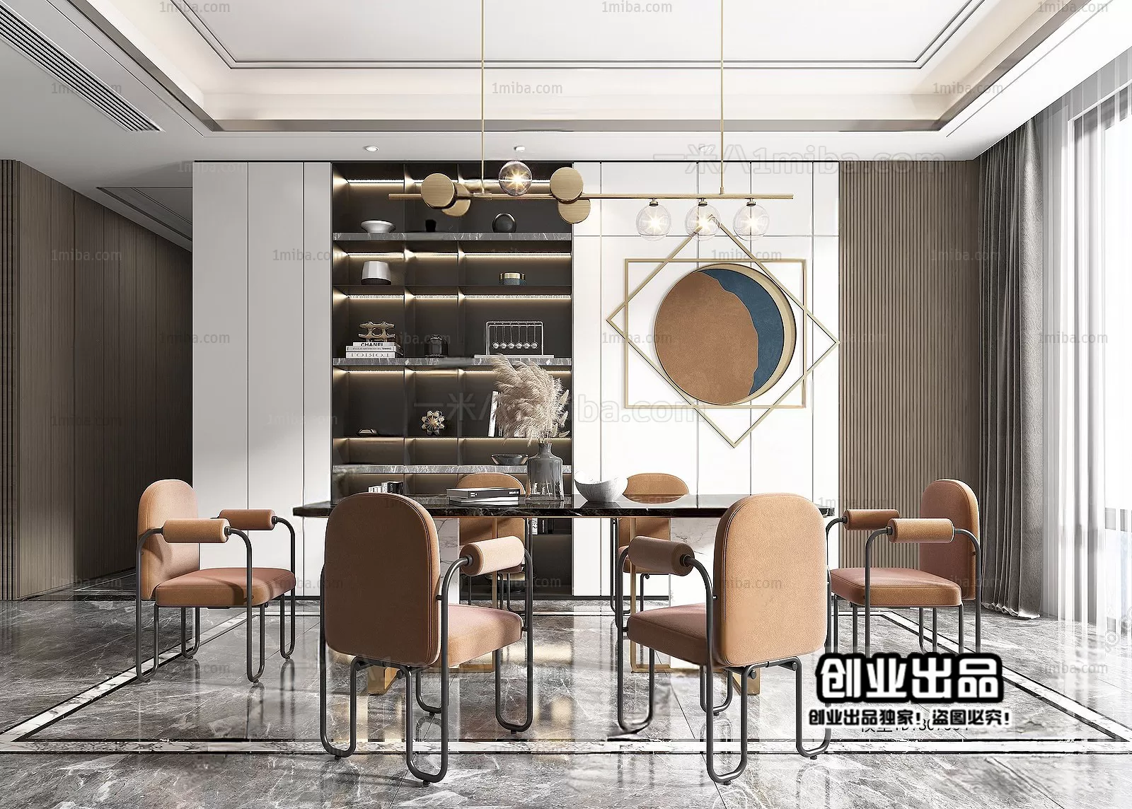 Dining Room – Modern Interior Design – 3D Models – 082 Dining Room – Modern Interior Design – 3D Models – 082