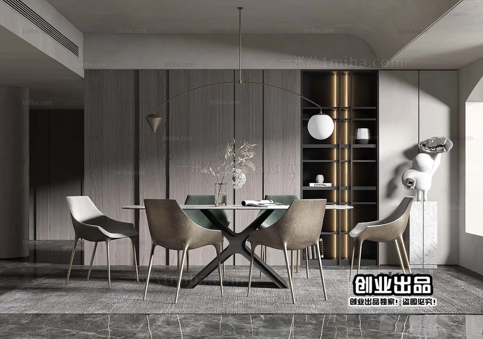 Dining Room – Modern Interior Design – 3D Models – 090 Dining Room – Modern Interior Design – 3D Models – 090