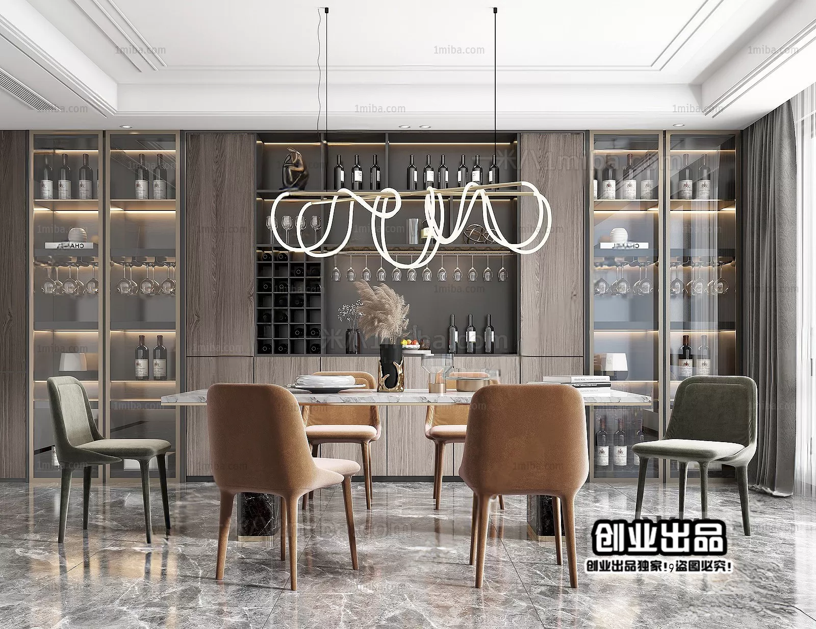 Dining Room – Modern Interior Design – 3D Models – 092 Dining Room – Modern Interior Design – 3D Models – 092