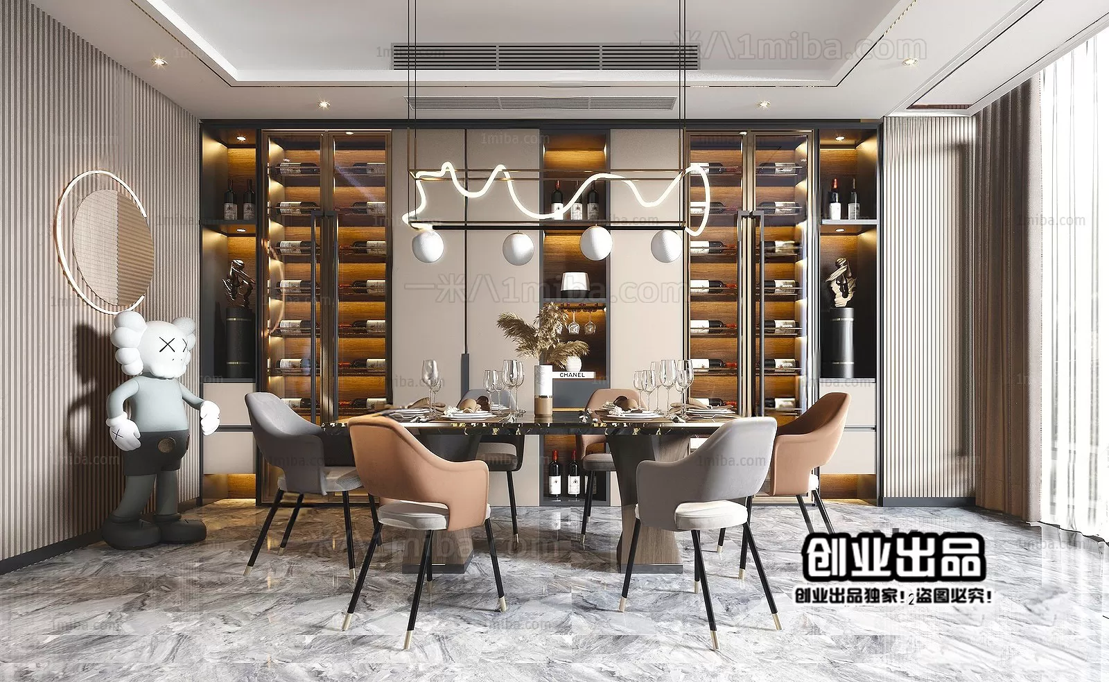 Dining Room – Modern Interior Design – 3D Models – 102 Dining Room – Modern Interior Design – 3D Models – 102