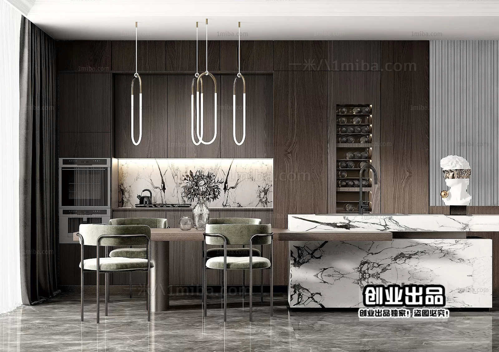 Dining Room – Modern Interior Design – 3D Models – 107 Dining Room – Modern Interior Design – 3D Models – 107