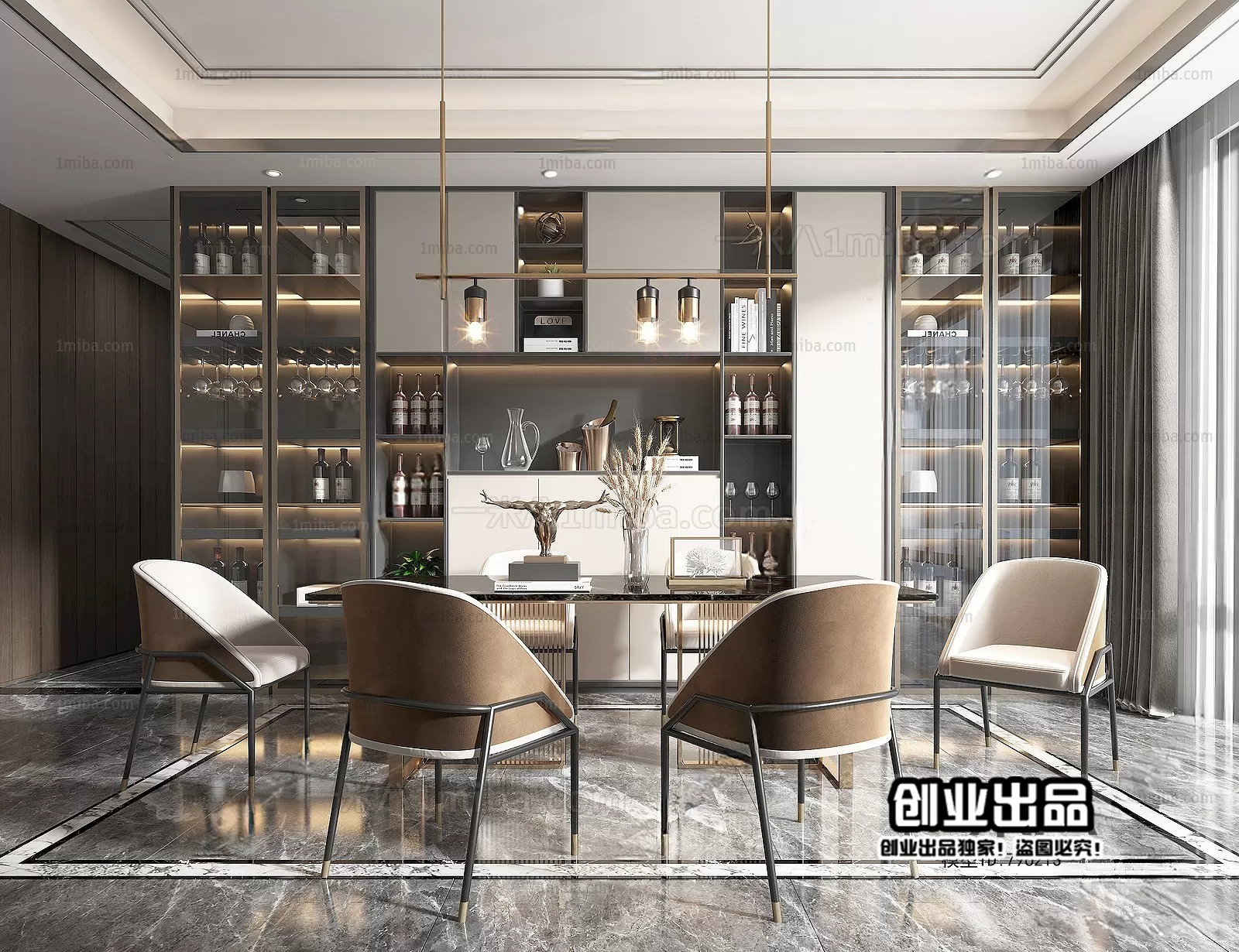 Dining Room – Modern Interior Design – 3D Models – 110 Dining Room – Modern Interior Design – 3D Models – 110