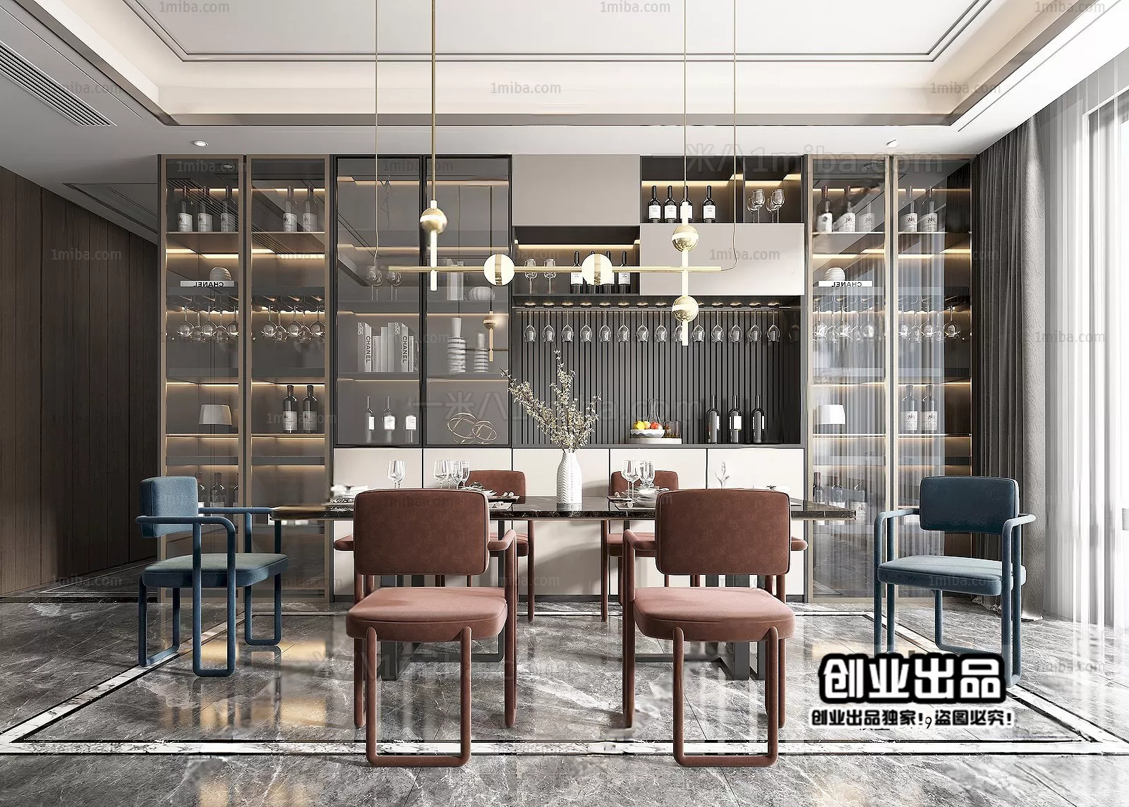 Dining Room – Modern Interior Design – 3D Models – 164