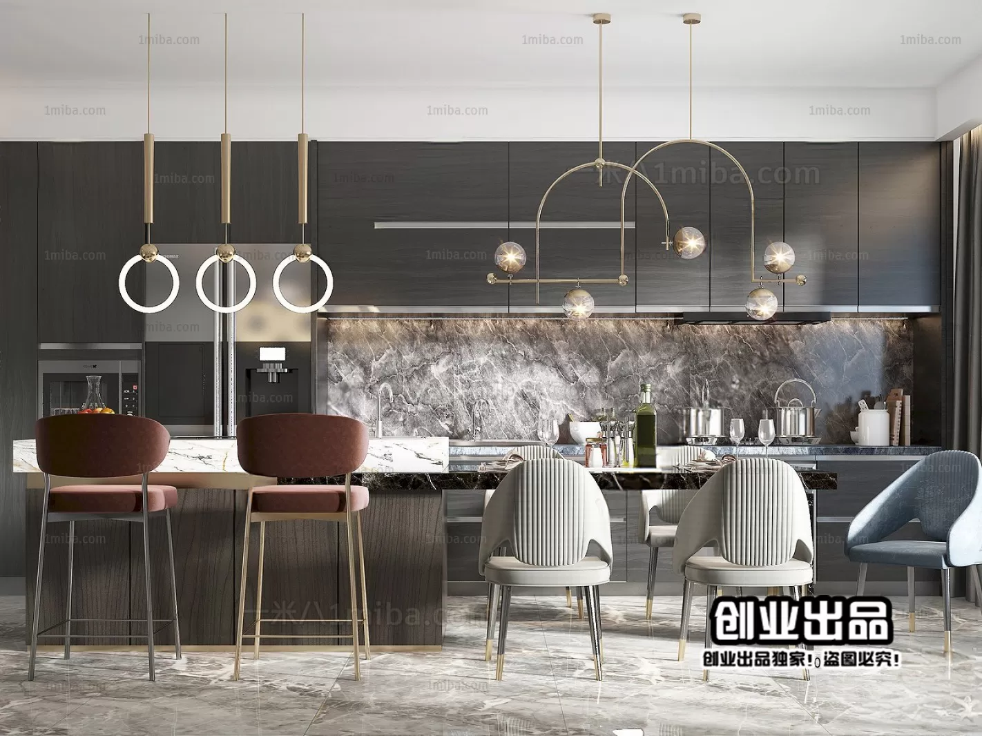Dining Room – Modern Interior Design – 3D Models – 169