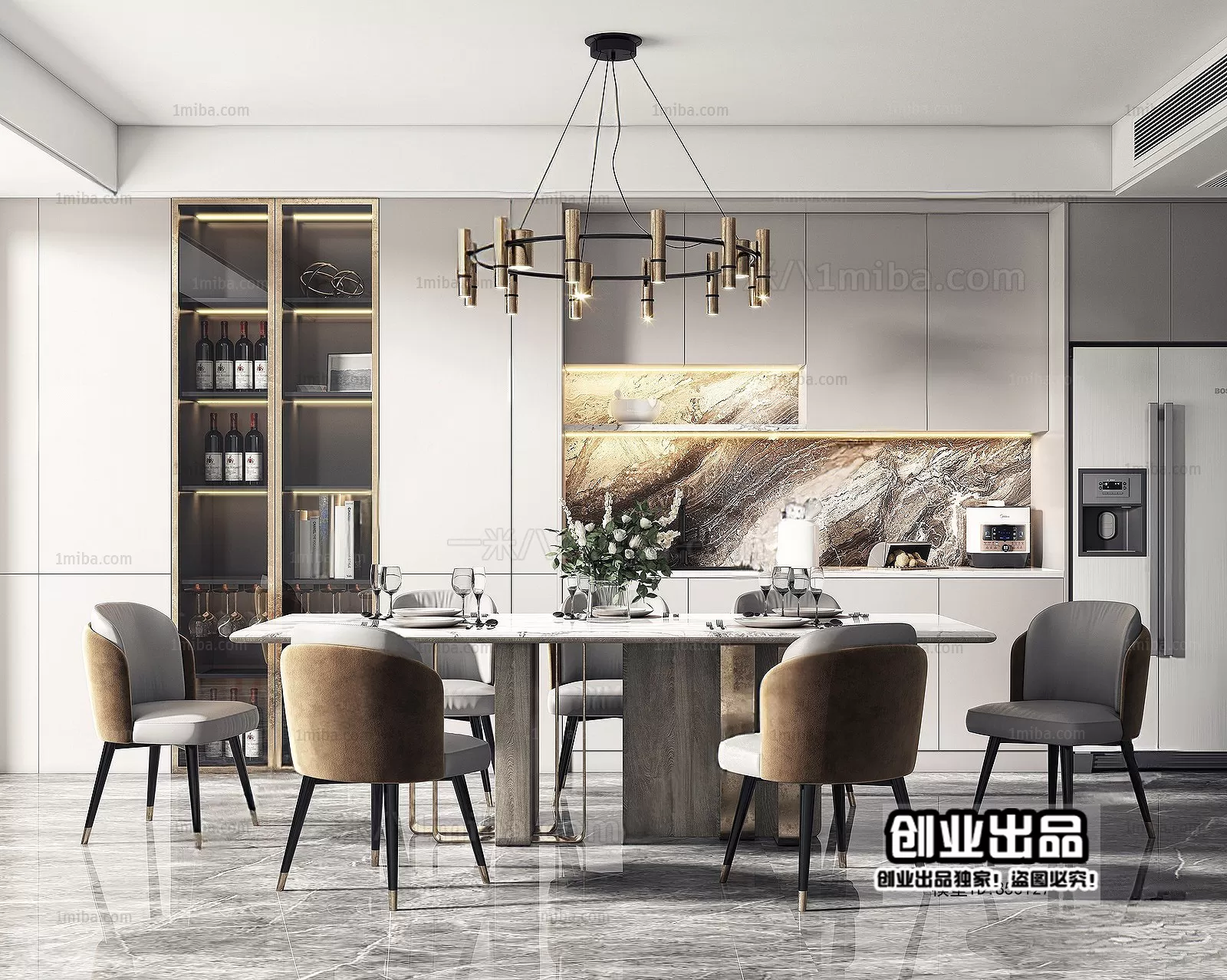 Dining Room – Modern Interior Design – 3D Models – 172 Dining Room – Modern Interior Design – 3D Models – 172