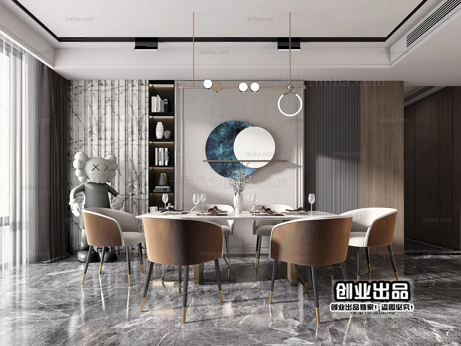Dining Room – Modern Interior Design – 3D Models – 175 Dining Room – Modern Interior Design – 3D Models – 175