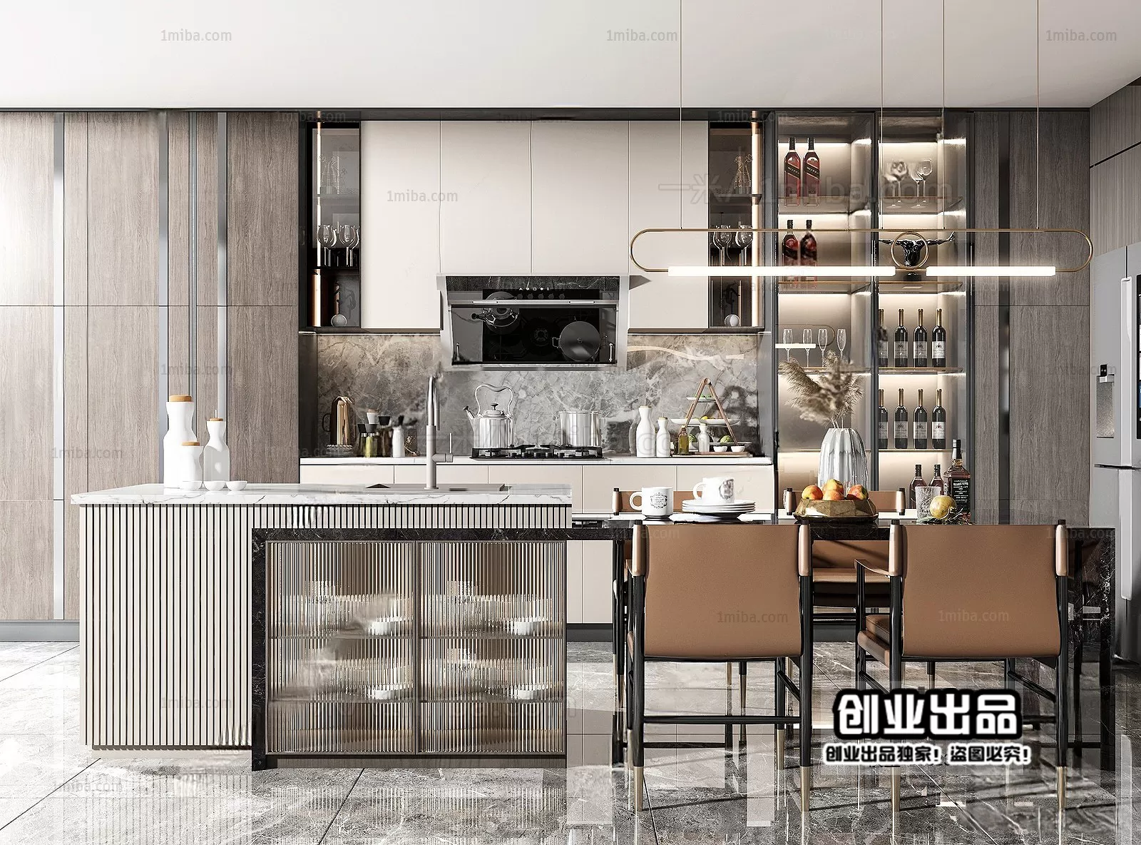 Dining Room – Modern Interior Design – 3D Models – 184