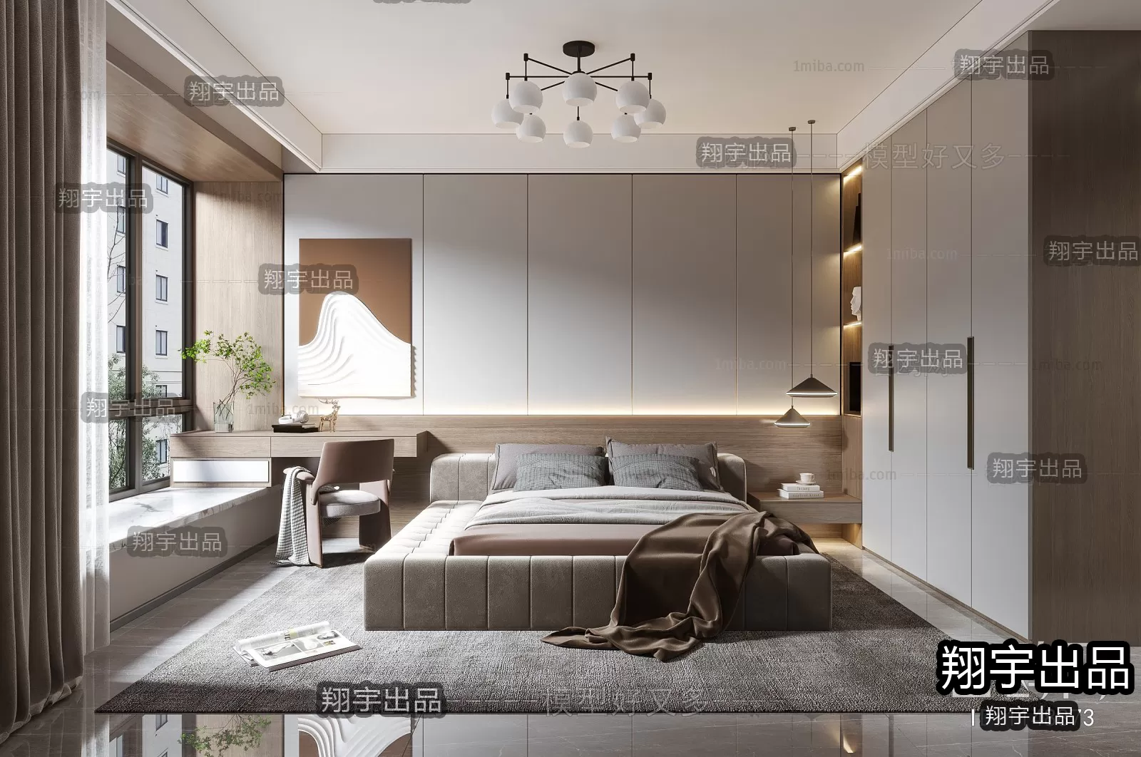 Bedroom – Modern Interior Design – 3D Models – 002 Bedroom – Modern Interior Design – 3D Models – 002