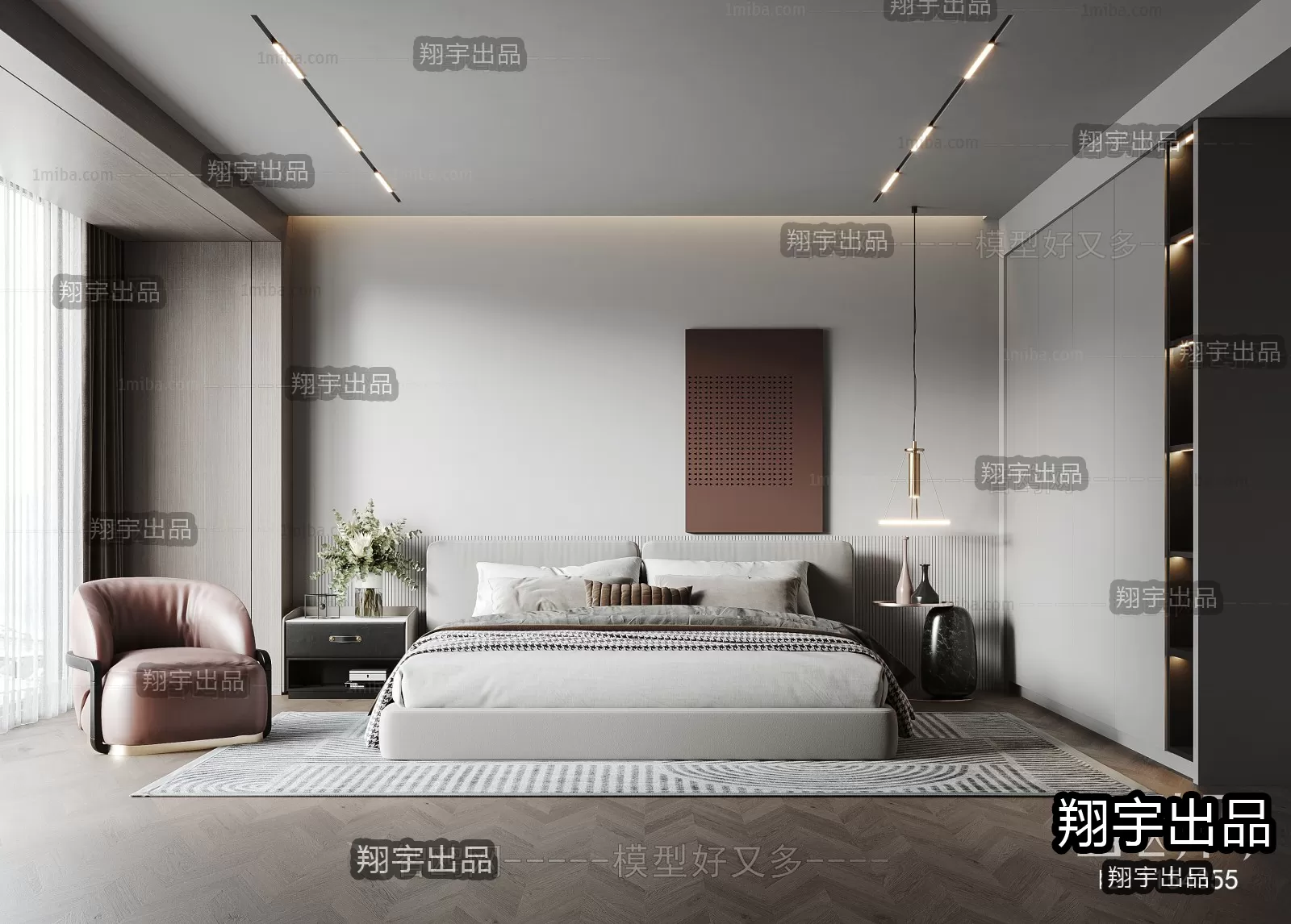 Bedroom – Modern Interior Design – 3D Models – 003 Bedroom – Modern Interior Design – 3D Models – 003
