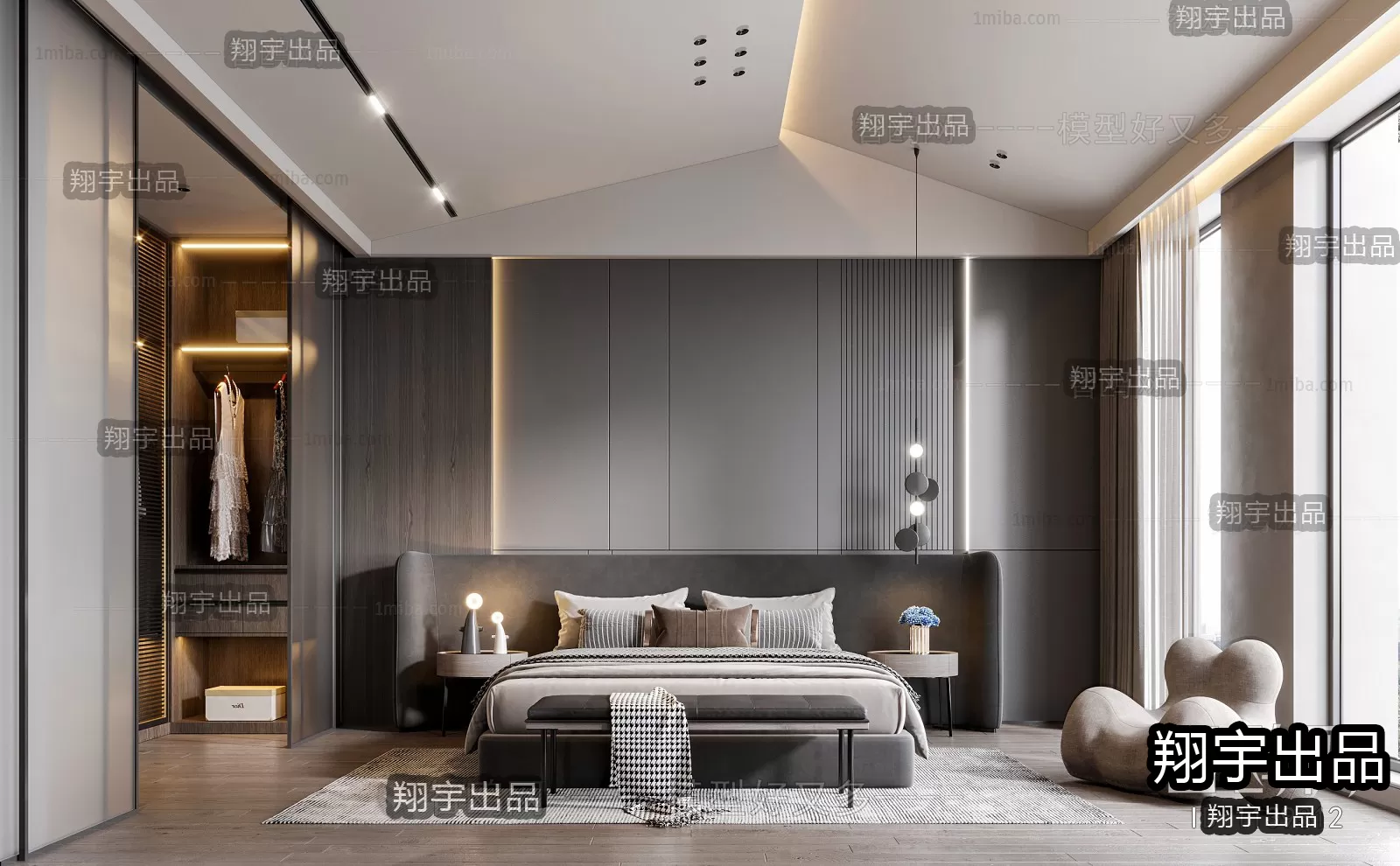 Bedroom – Modern Interior Design – 3D Models – 004 Bedroom – Modern Interior Design – 3D Models – 004