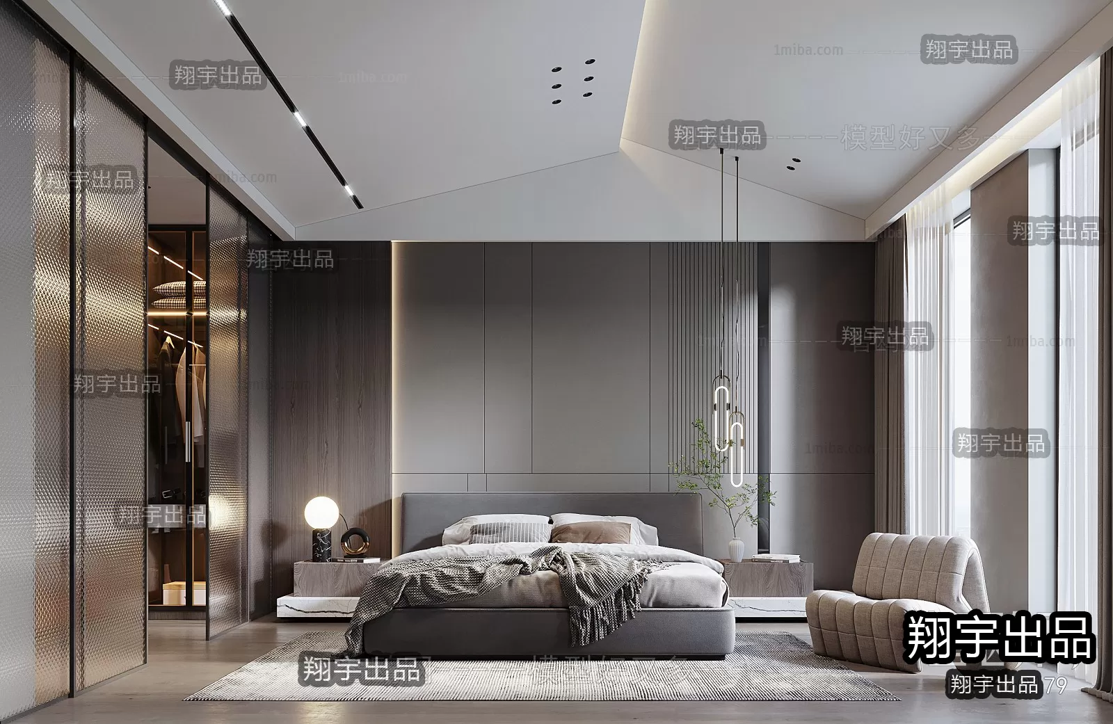 Bedroom – Modern Interior Design – 3D Models – 005 Bedroom – Modern Interior Design – 3D Models – 005