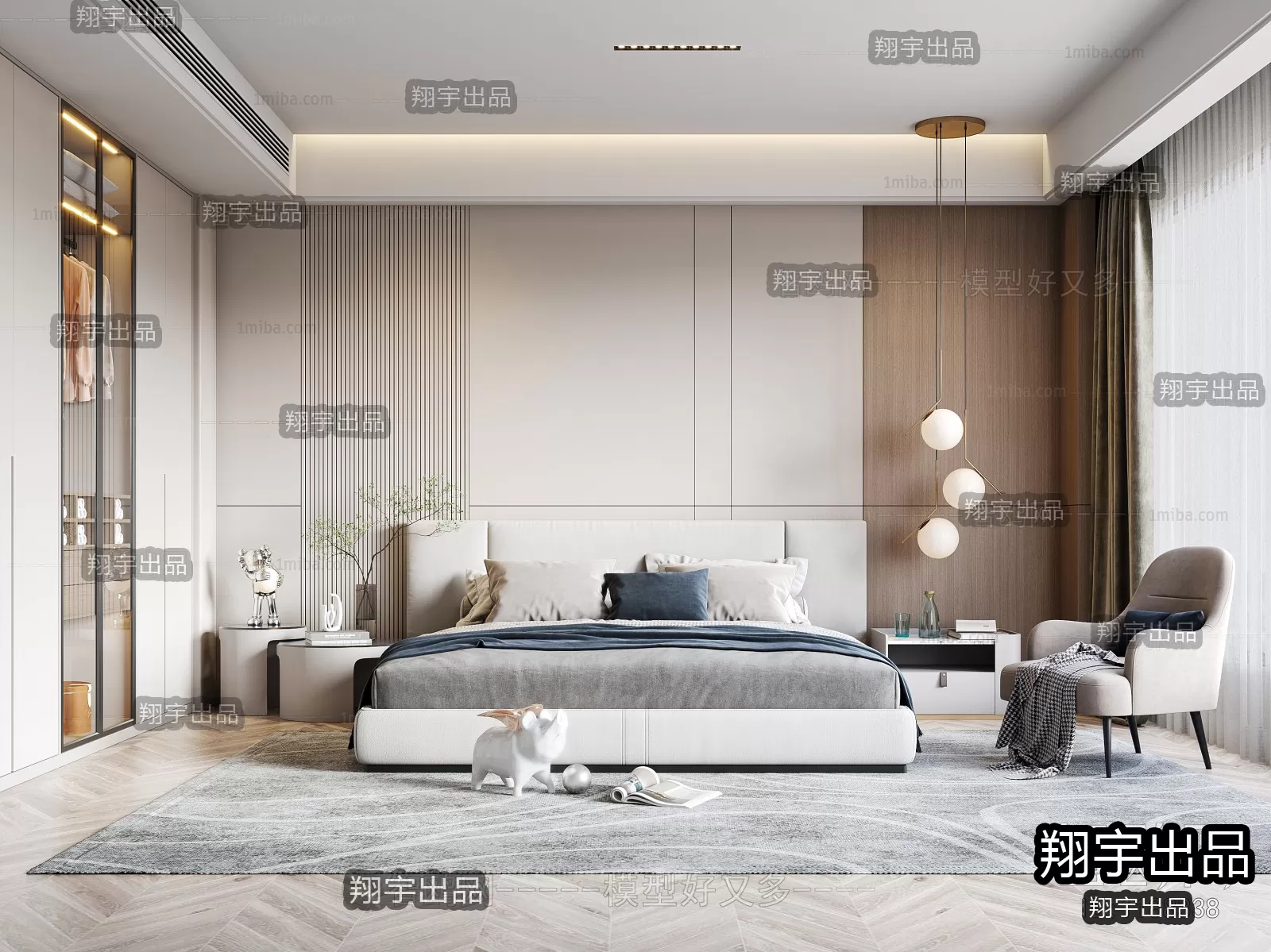 Bedroom – Modern Interior Design – 3D Models – 020 Bedroom – Modern Interior Design – 3D Models – 020