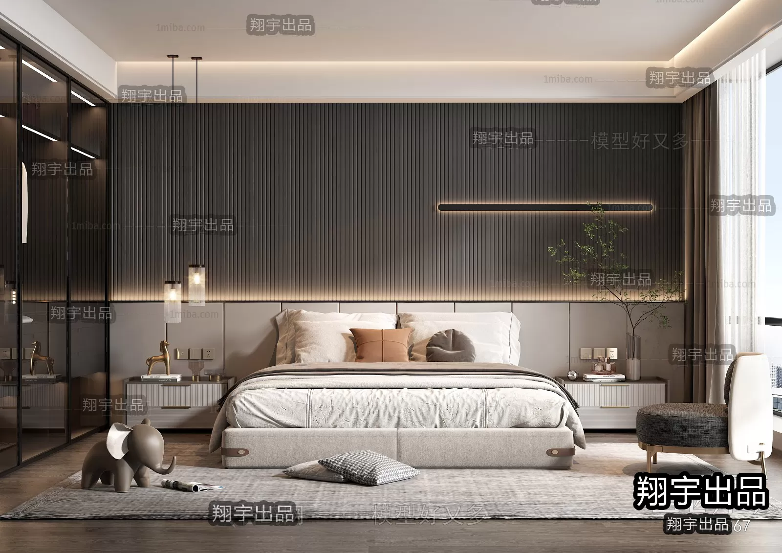 Bedroom – Modern Interior Design – 3D Models – 023 Bedroom – Modern Interior Design – 3D Models – 023