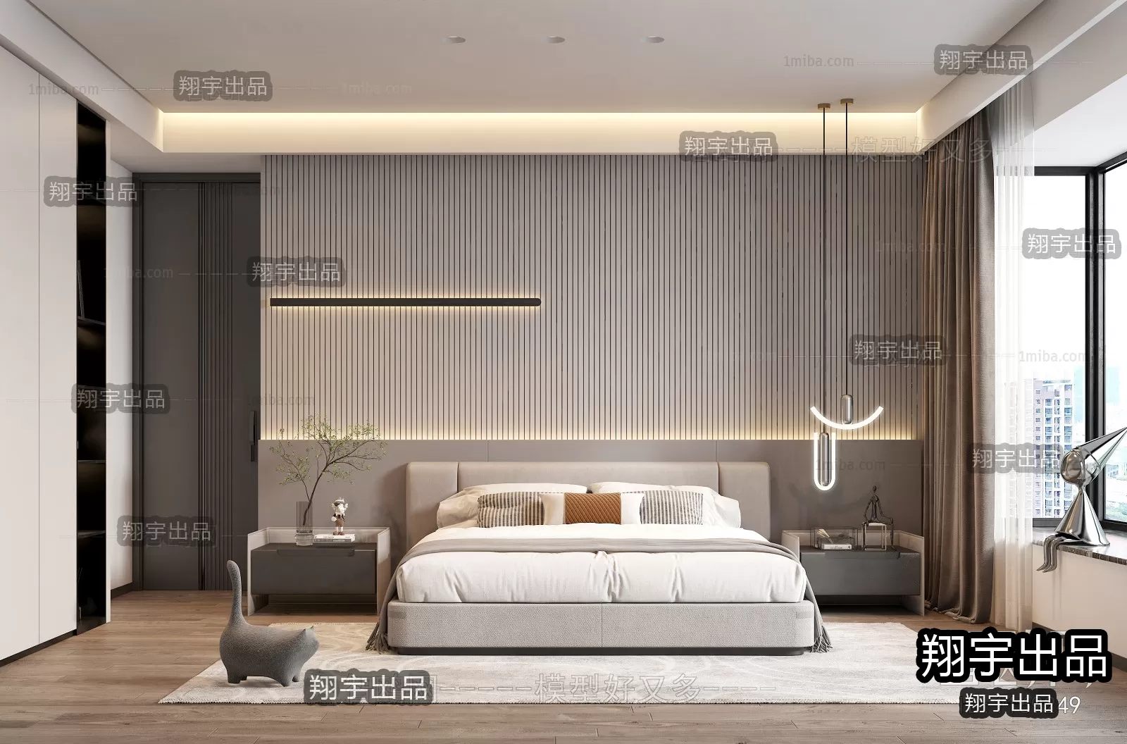 Bedroom – Modern Interior Design – 3D Models – 025 Bedroom – Modern Interior Design – 3D Models – 025