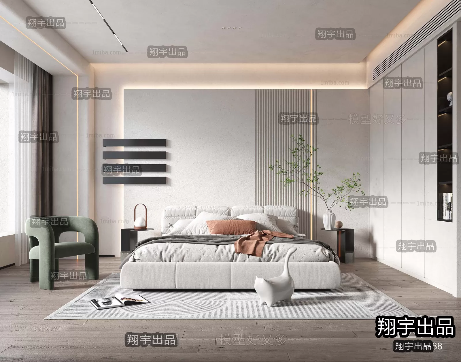 Bedroom – Modern Interior Design – 3D Models – 026 Bedroom – Modern Interior Design – 3D Models – 026