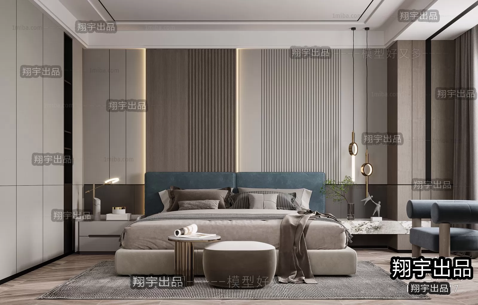 Bedroom – Modern Interior Design – 3D Models – 028 Bedroom – Modern Interior Design – 3D Models – 028