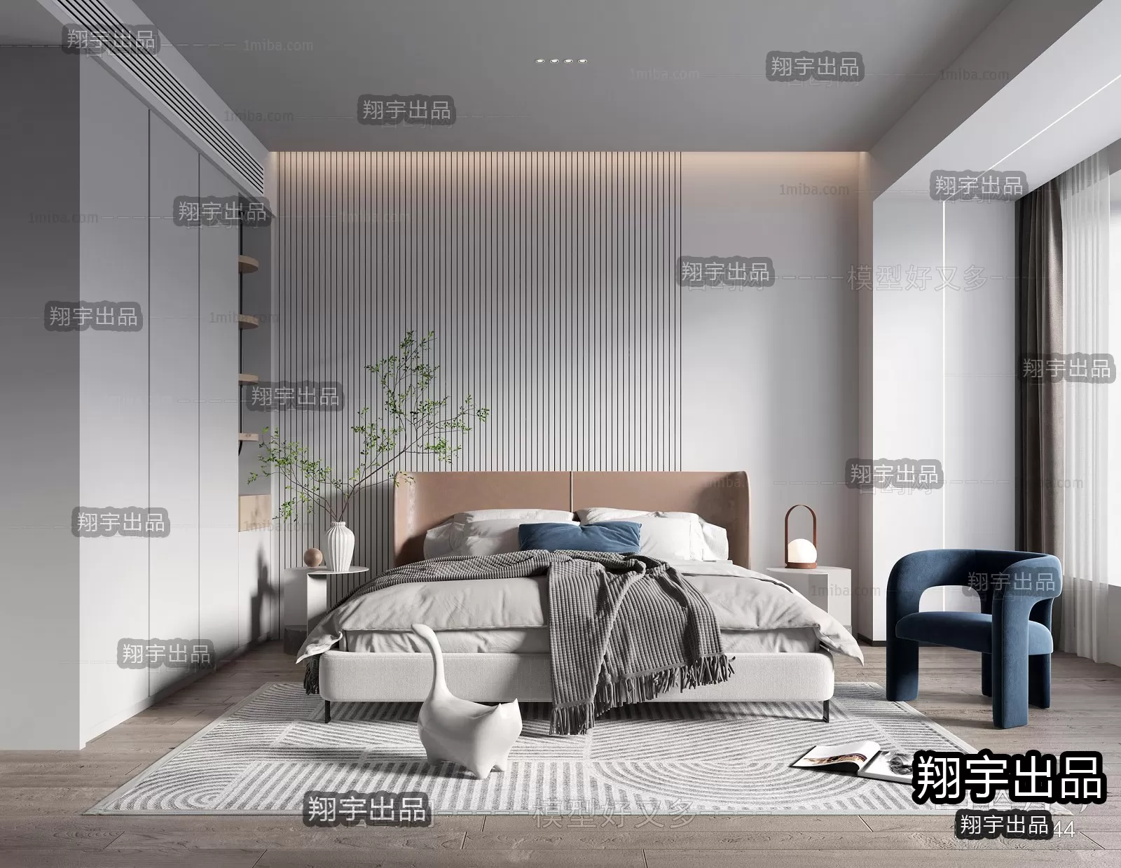 Bedroom – Modern Interior Design – 3D Models – 039 Bedroom – Modern Interior Design – 3D Models – 039