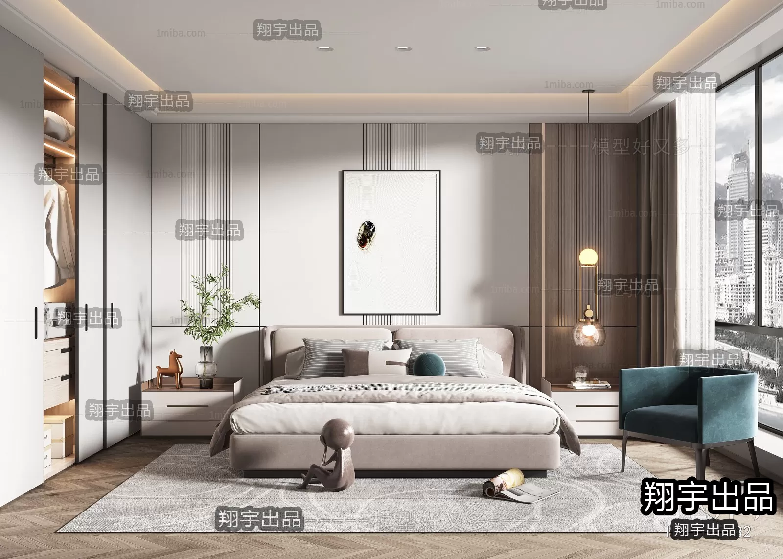 Bedroom – Modern Interior Design – 3D Models – 042 Bedroom – Modern Interior Design – 3D Models – 042