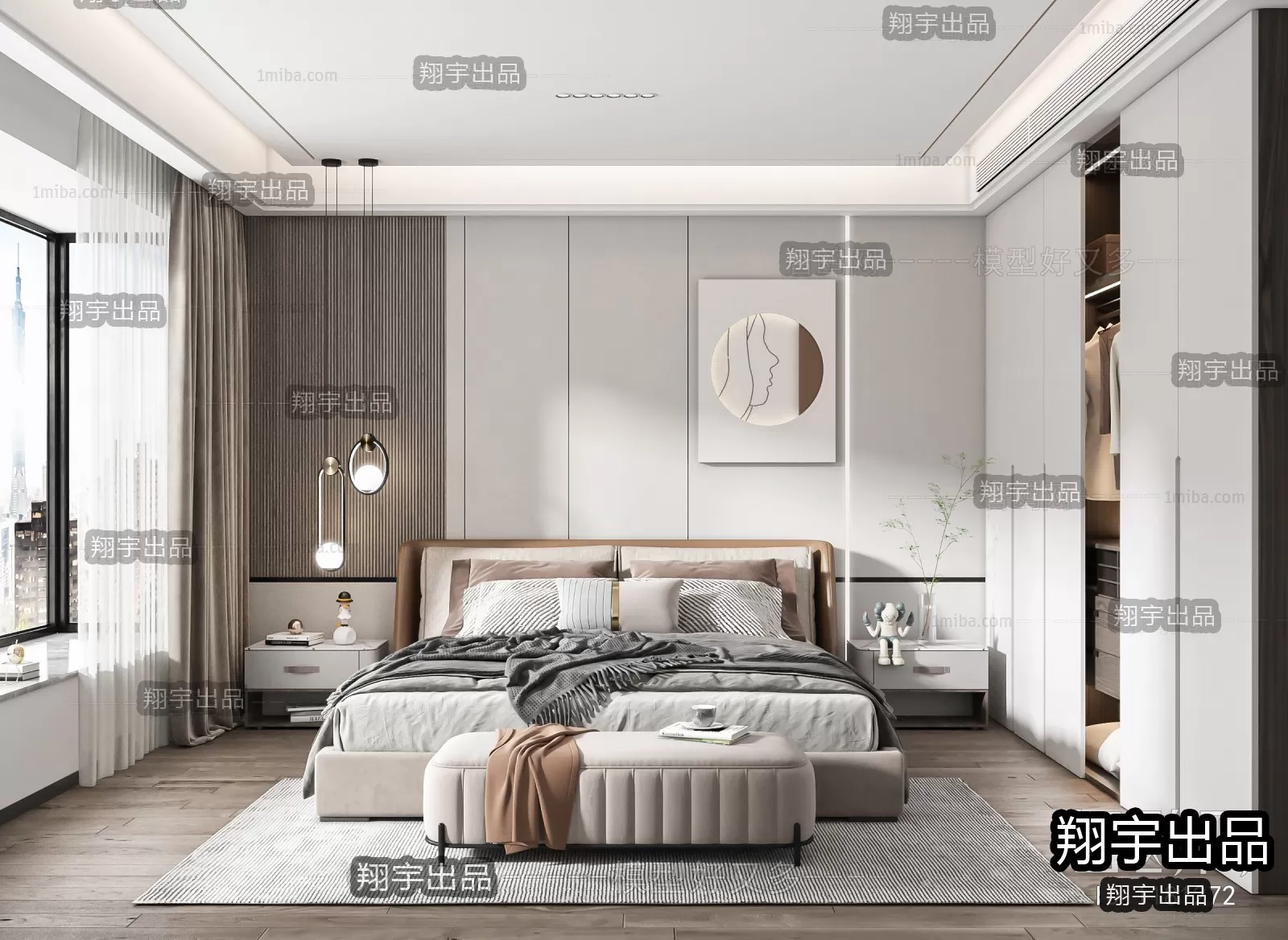 Bedroom – Modern Interior Design – 3D Models – 046 Bedroom – Modern Interior Design – 3D Models – 046
