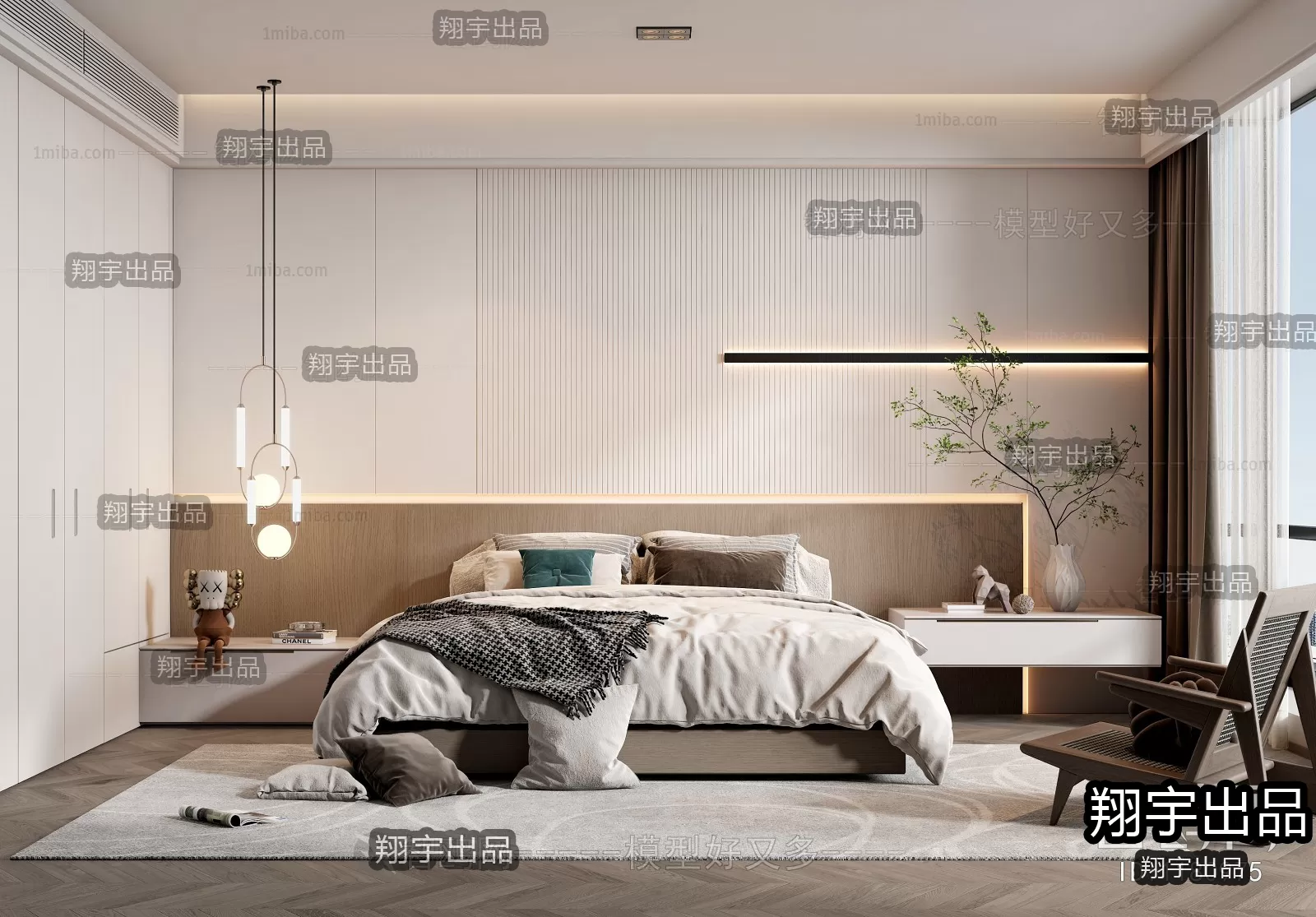 Bedroom – Modern Interior Design – 3D Models – 051 Bedroom – Modern Interior Design – 3D Models – 051