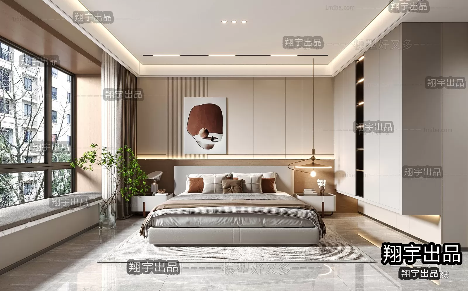 Bedroom – Modern Interior Design – 3D Models – 054 Bedroom – Modern Interior Design – 3D Models – 054