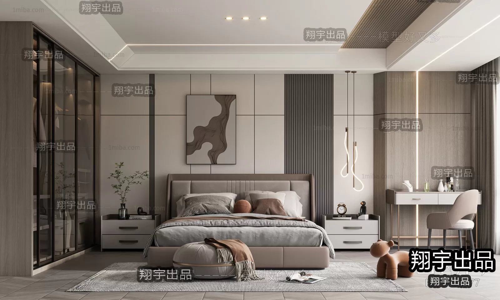 Bedroom – Modern Interior Design – 3D Models – 055 Bedroom – Modern Interior Design – 3D Models – 055