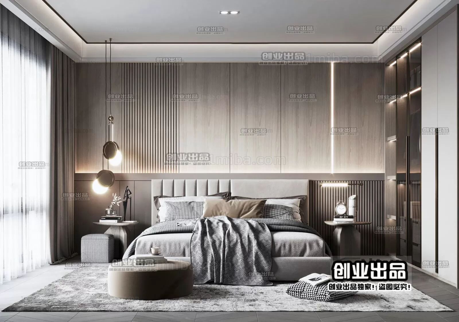 Bedroom – Modern Interior Design – 3D Models – 057 Bedroom – Modern Interior Design – 3D Models – 057