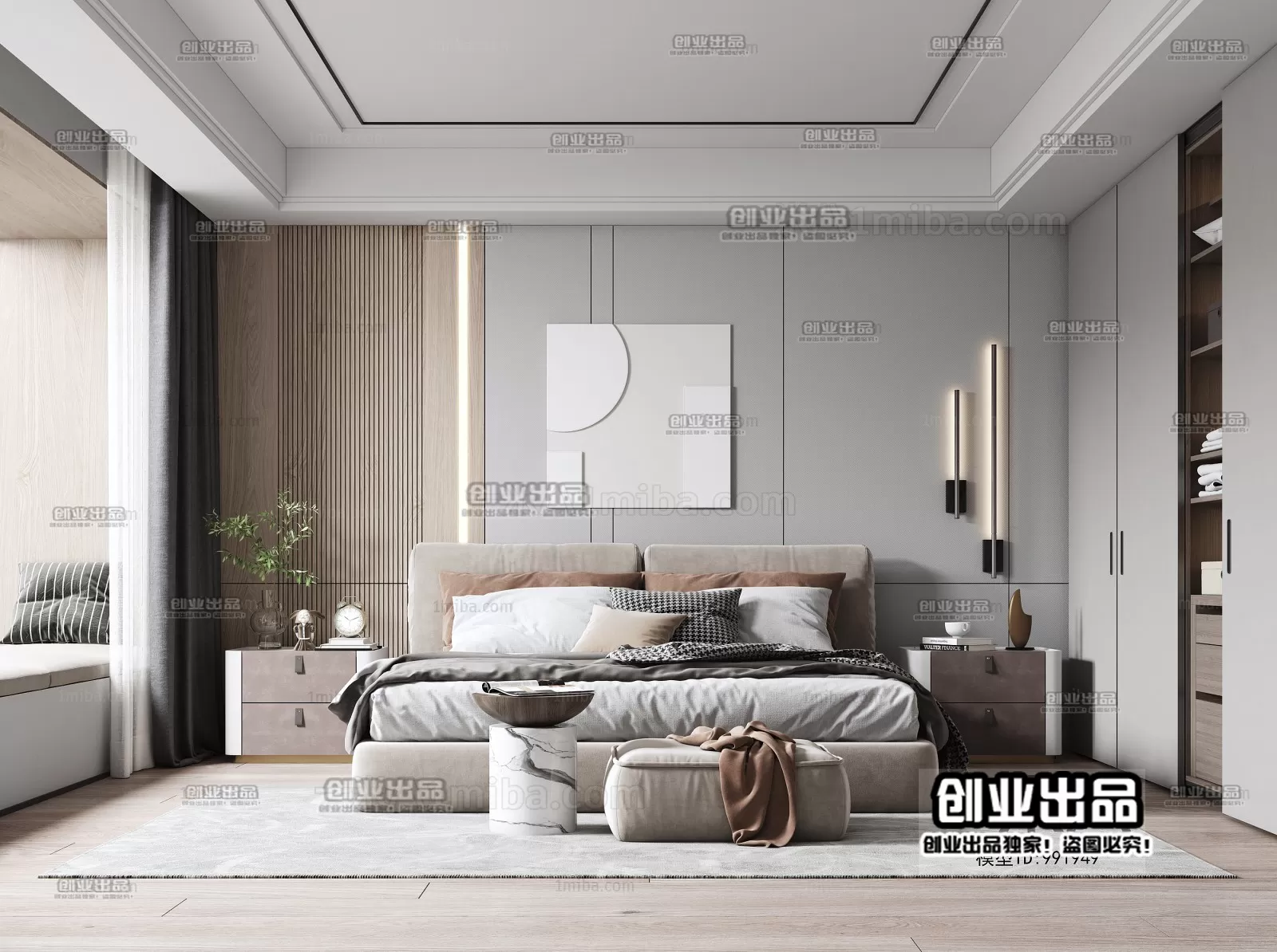 Bedroom – Modern Interior Design – 3D Models – 061 Bedroom – Modern Interior Design – 3D Models – 061