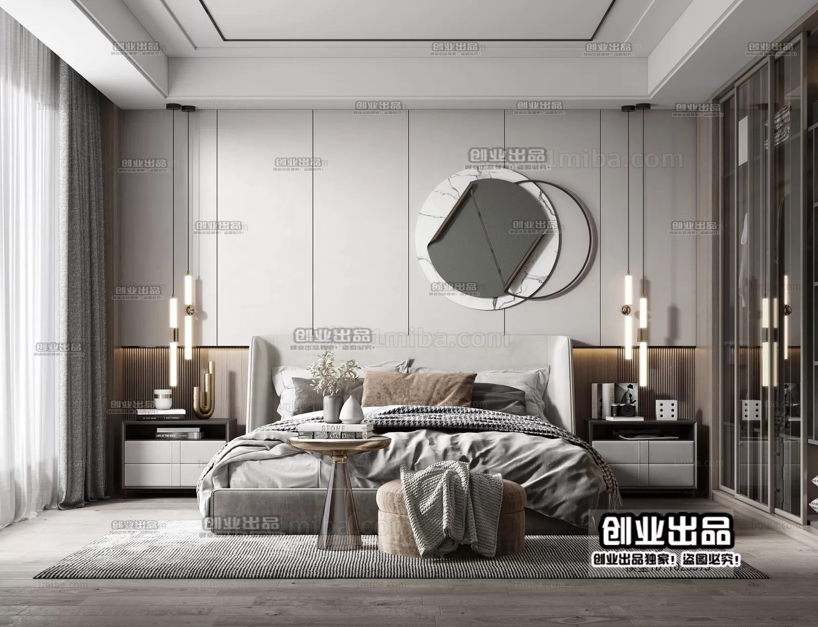 Bedroom – Modern Interior Design – 3D Models – 076 Bedroom – Modern Interior Design – 3D Models – 076