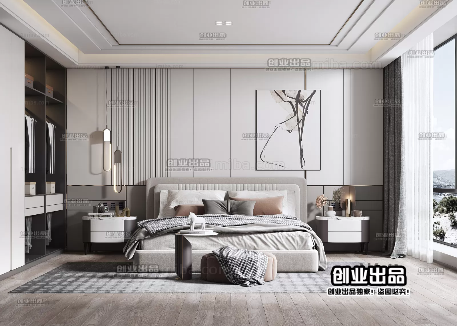 Bedroom – Modern Interior Design – 3D Models – 077 Bedroom – Modern Interior Design – 3D Models – 077