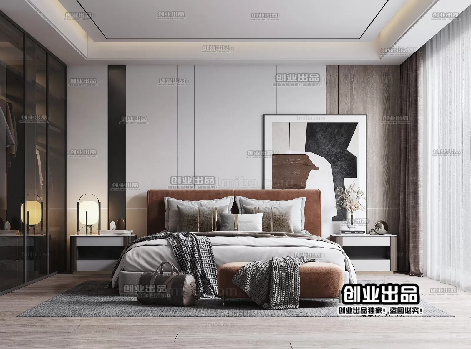Bedroom – Modern Interior Design – 3D Models – 078 Bedroom – Modern Interior Design – 3D Models – 078