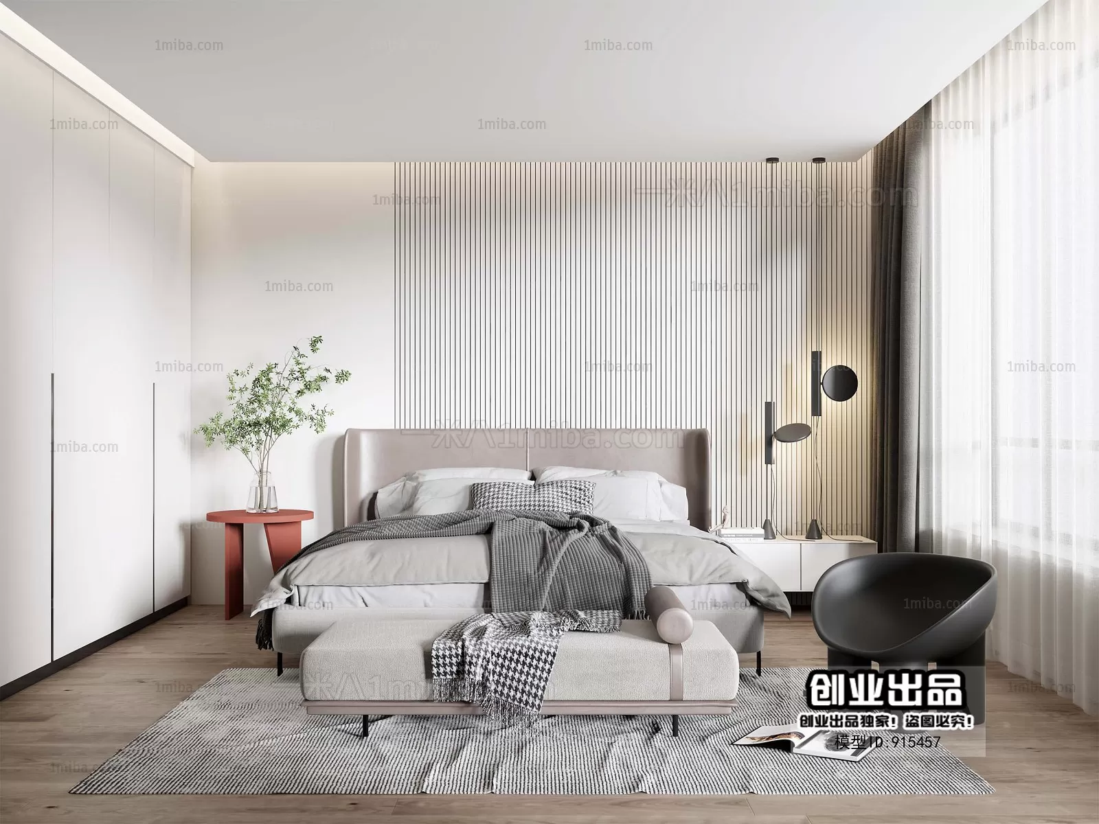 Bedroom – Modern Interior Design – 3D Models – 086 Bedroom – Modern Interior Design – 3D Models – 086