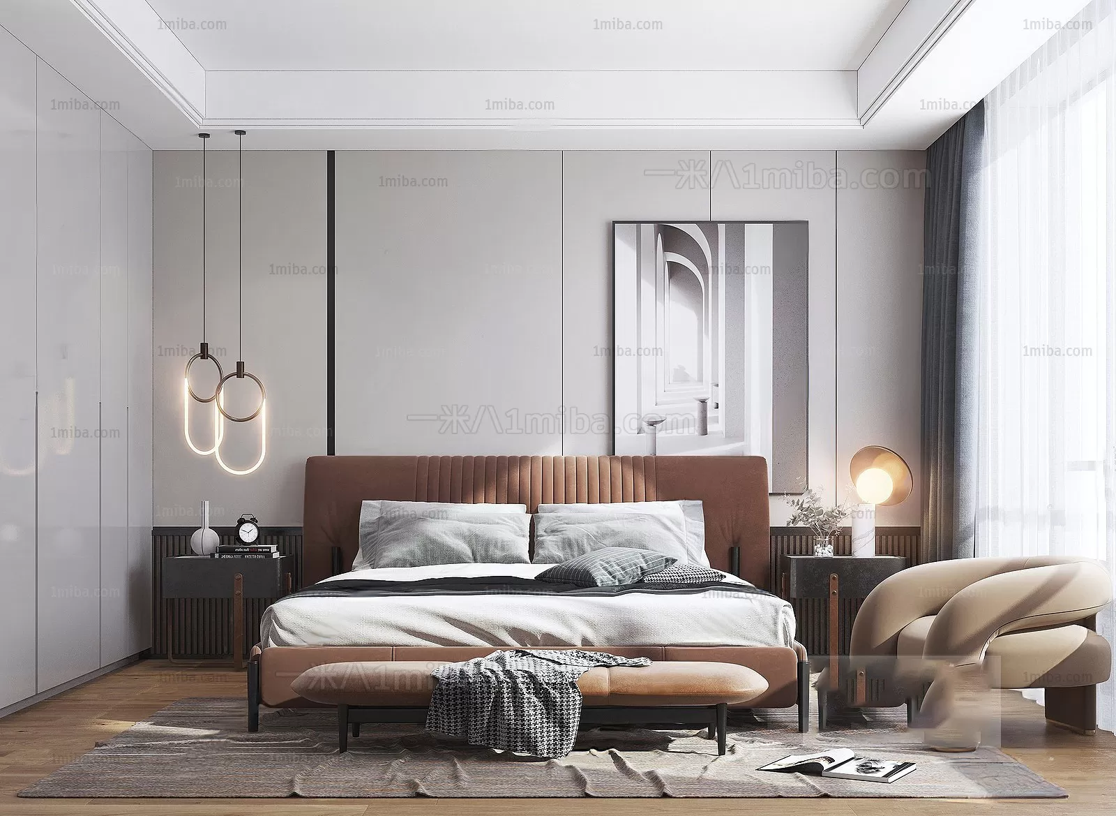 Bedroom – Modern Interior Design – 3D Models – 120