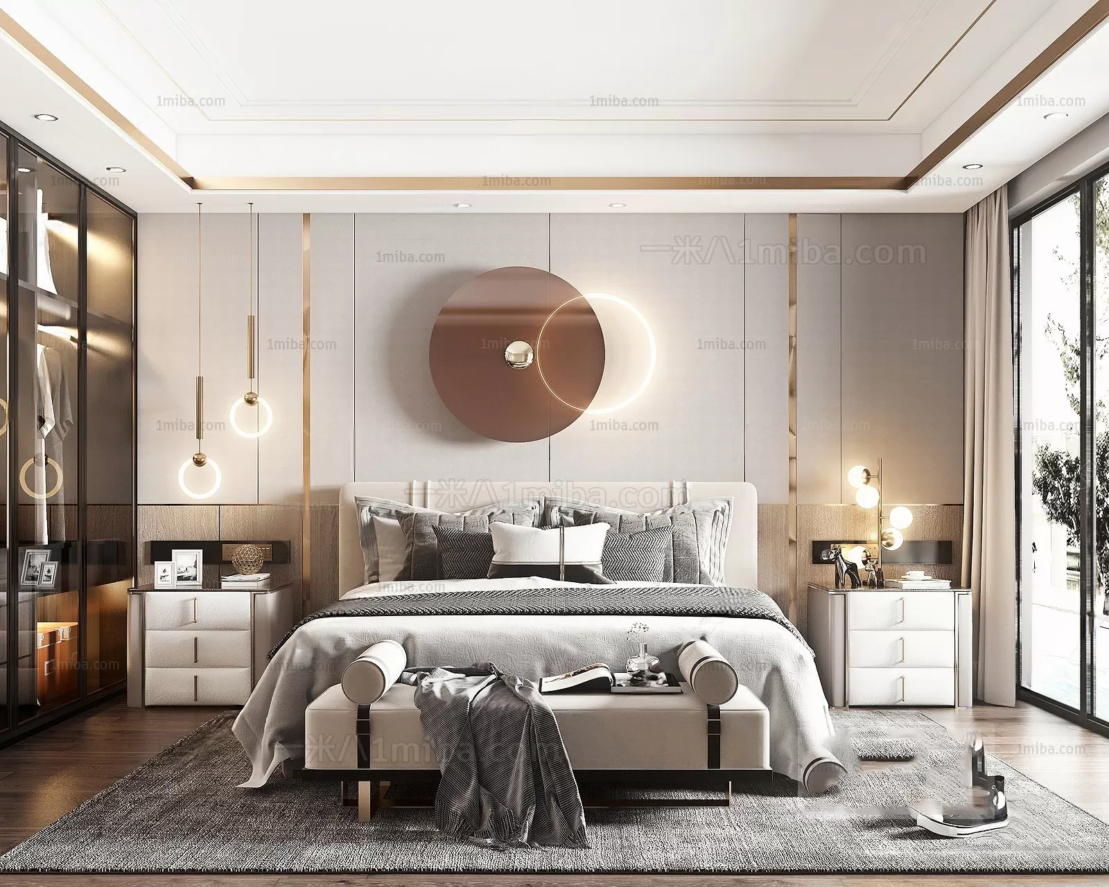 Bedroom – Modern Interior Design – 3D Models – 123