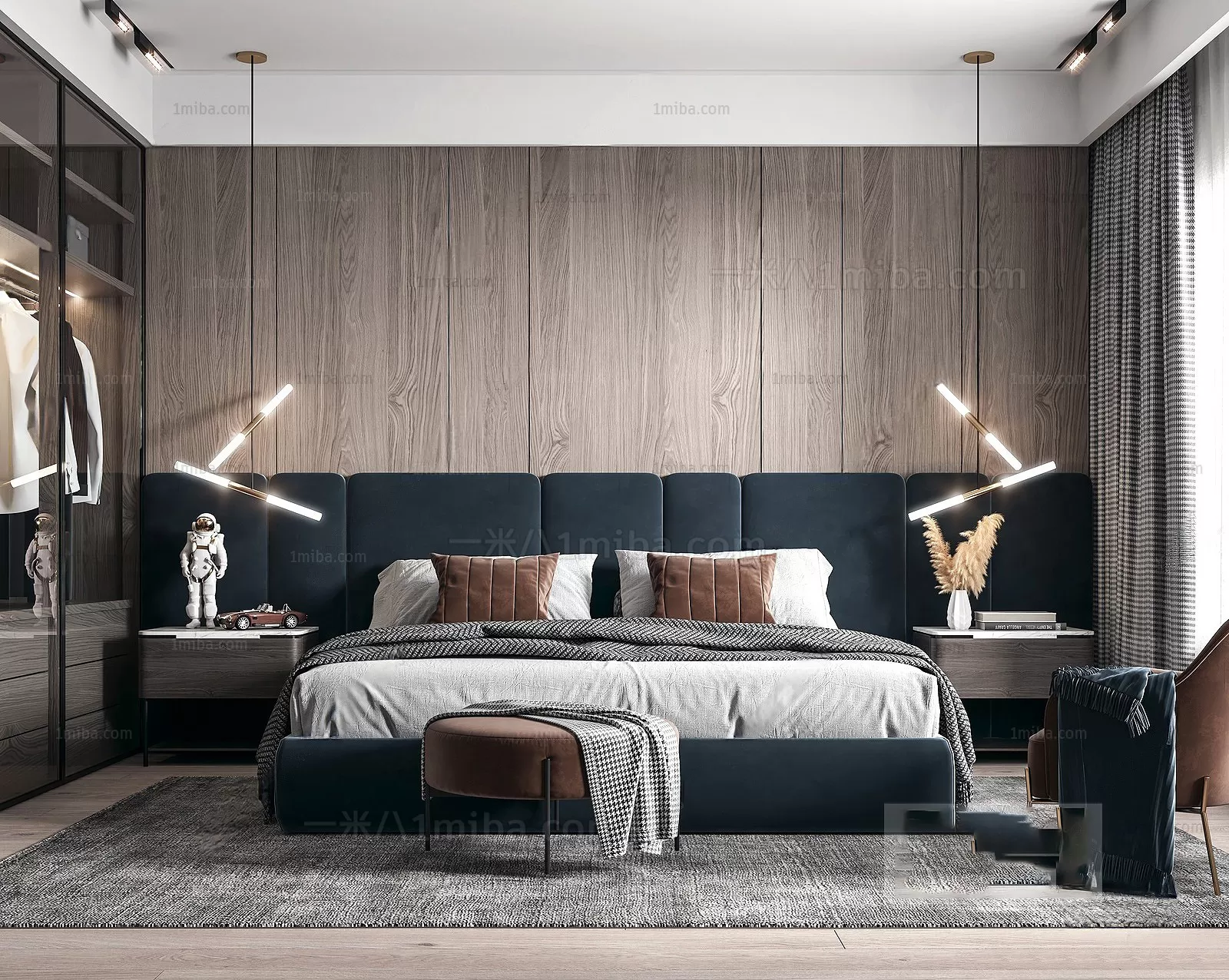 Bedroom – Modern Interior Design – 3D Models – 124