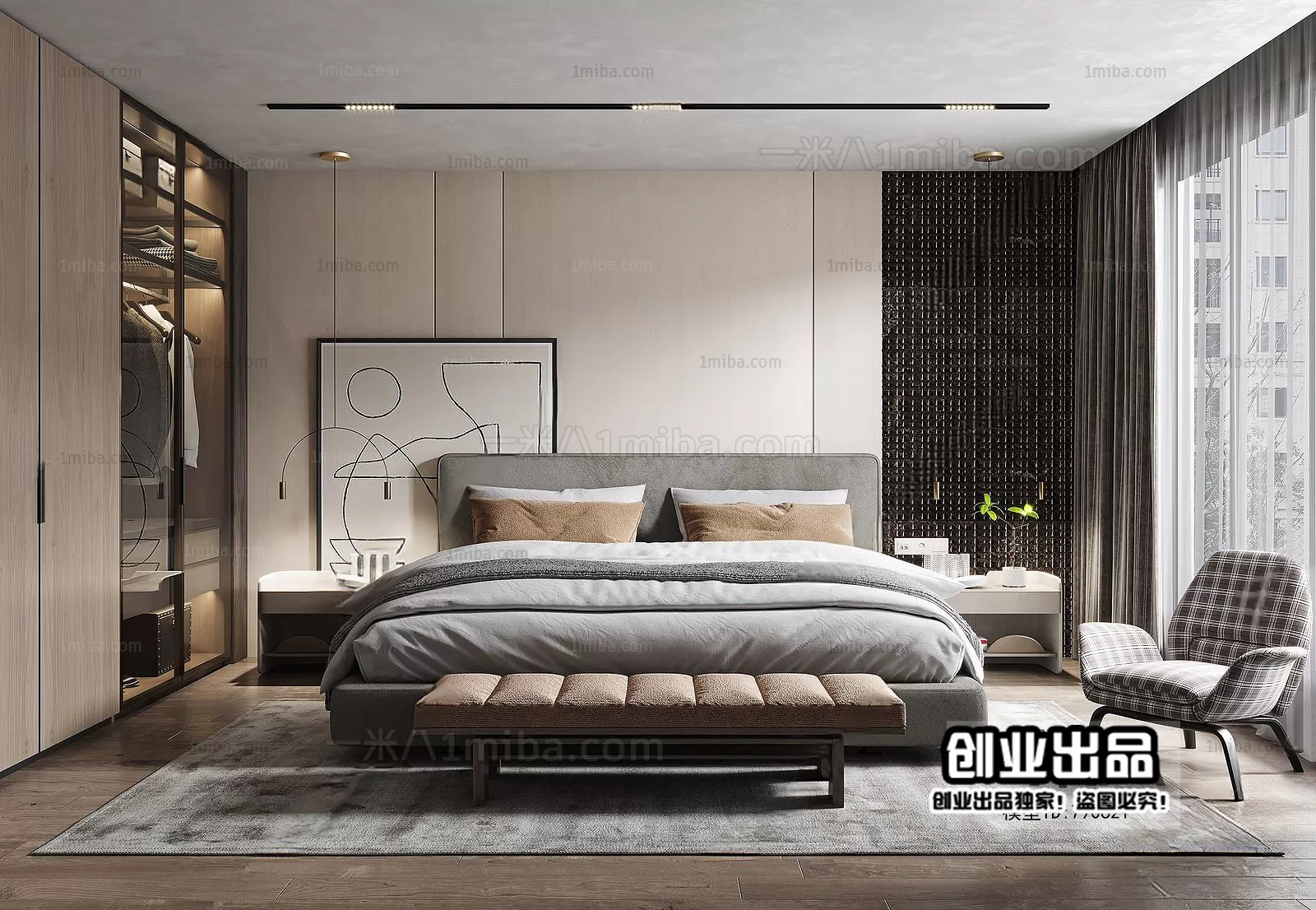 Bedroom – Modern Interior Design – 3D Models – 136