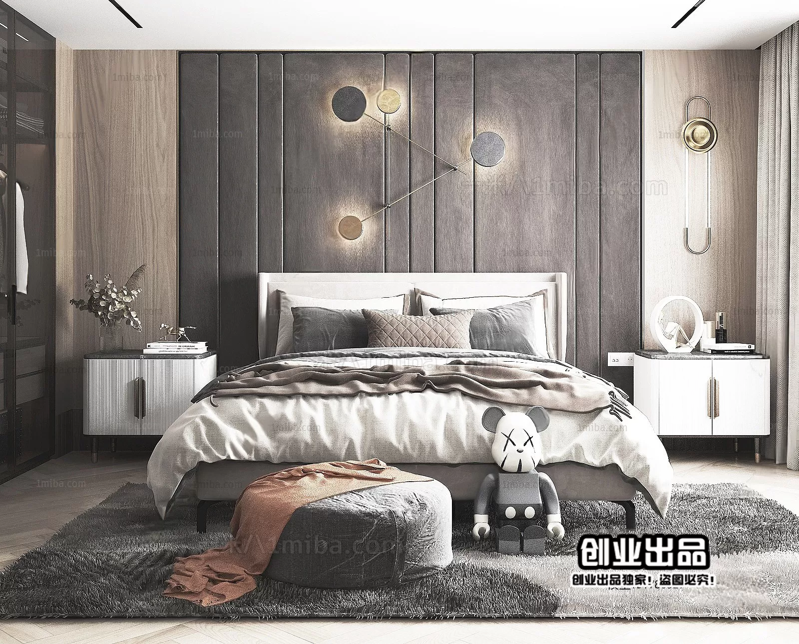Bedroom – Modern Interior Design – 3D Models – 138