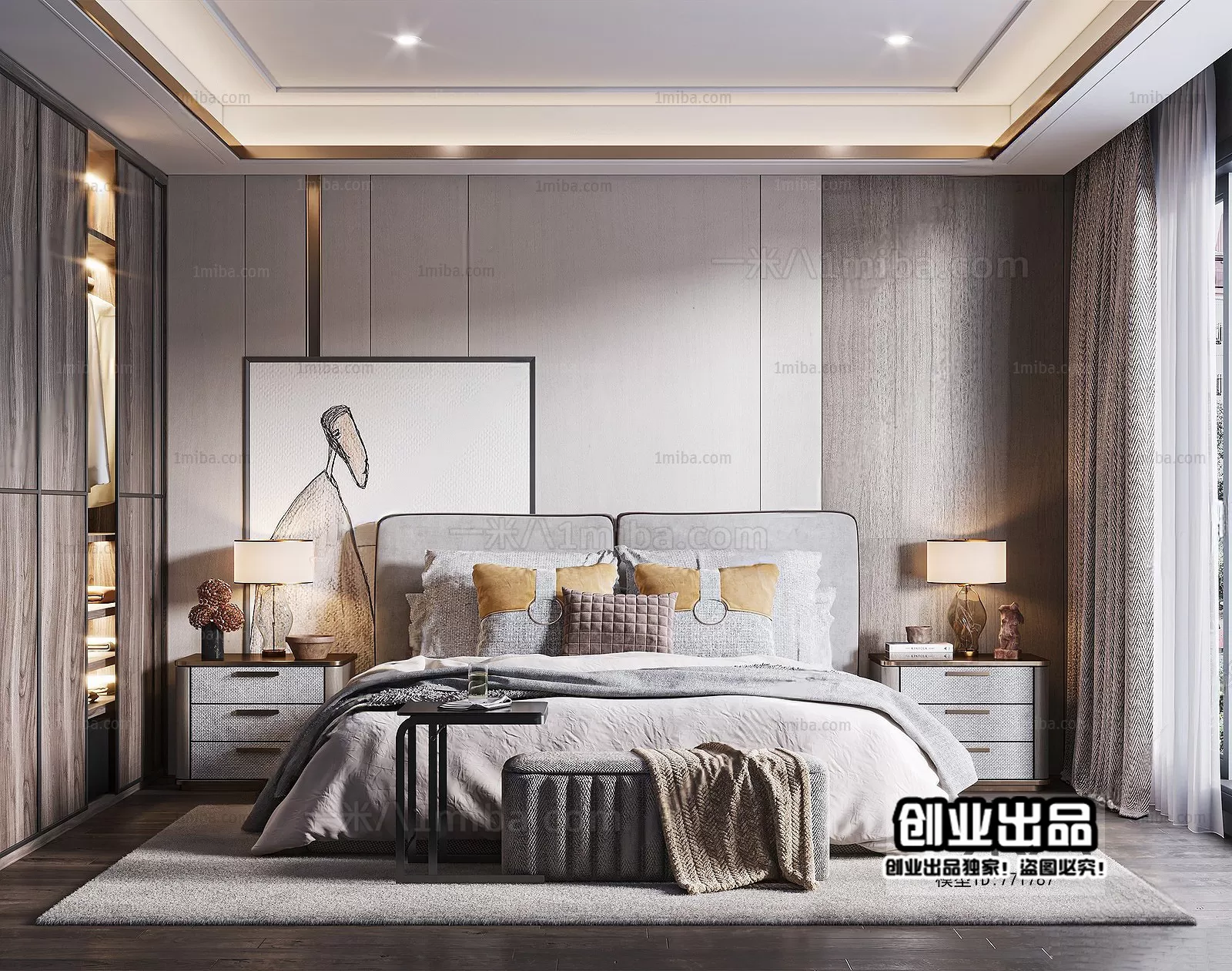 Bedroom – Modern Interior Design – 3D Models – 139