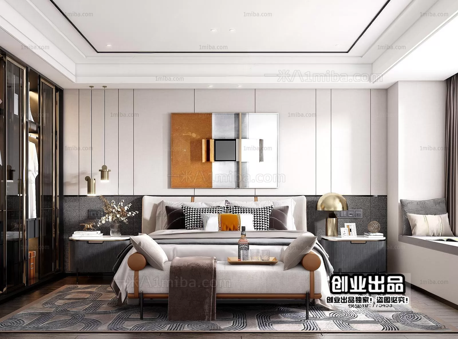 Bedroom – Modern Interior Design – 3D Models – 140