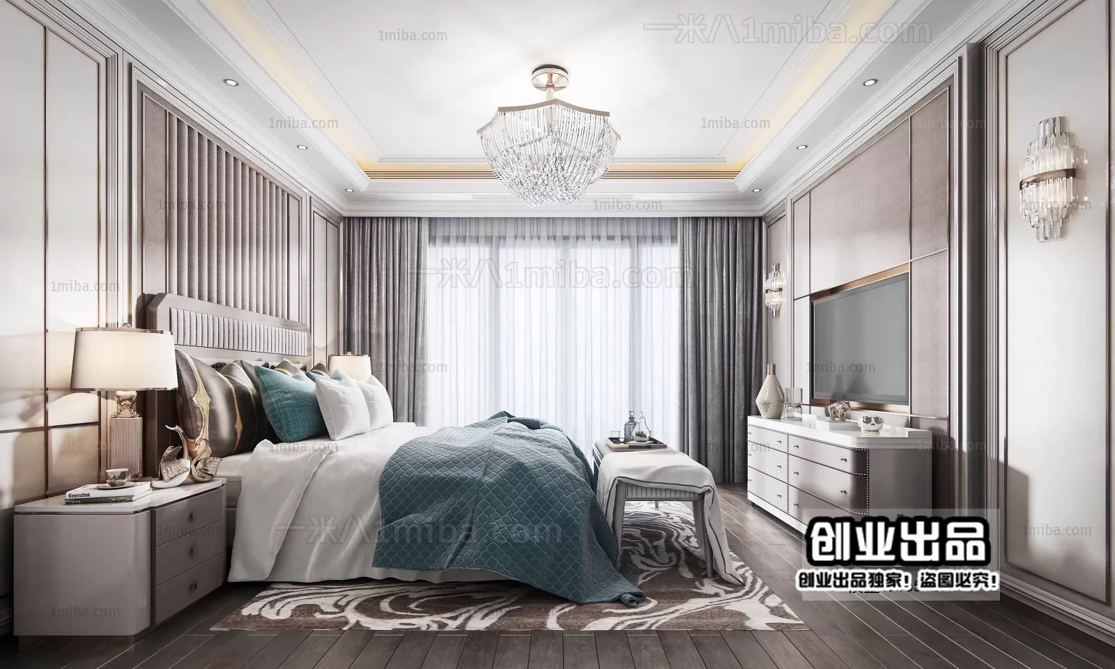 Bedroom – Modern Interior Design – 3D Models – 144
