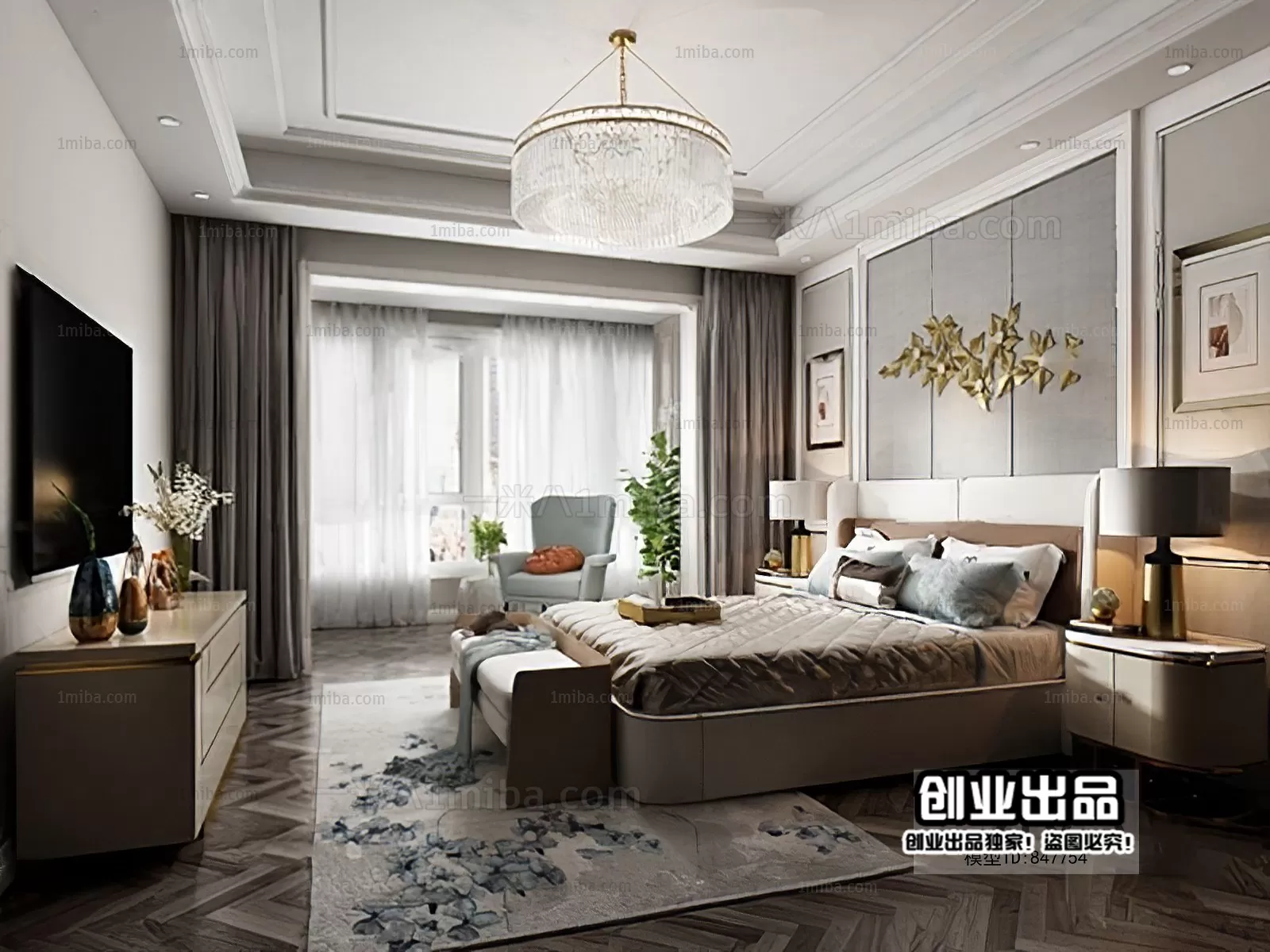 Bedroom – Modern Interior Design – 3D Models – 146