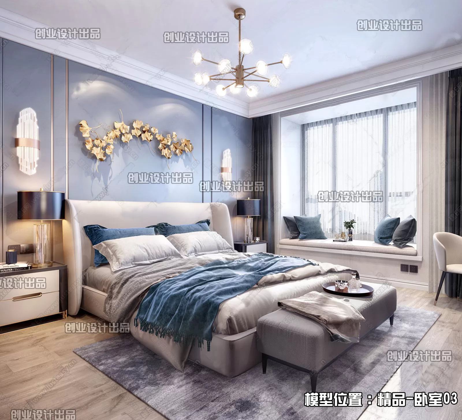 Bedroom – Modern Interior Design – 3D Models – 149